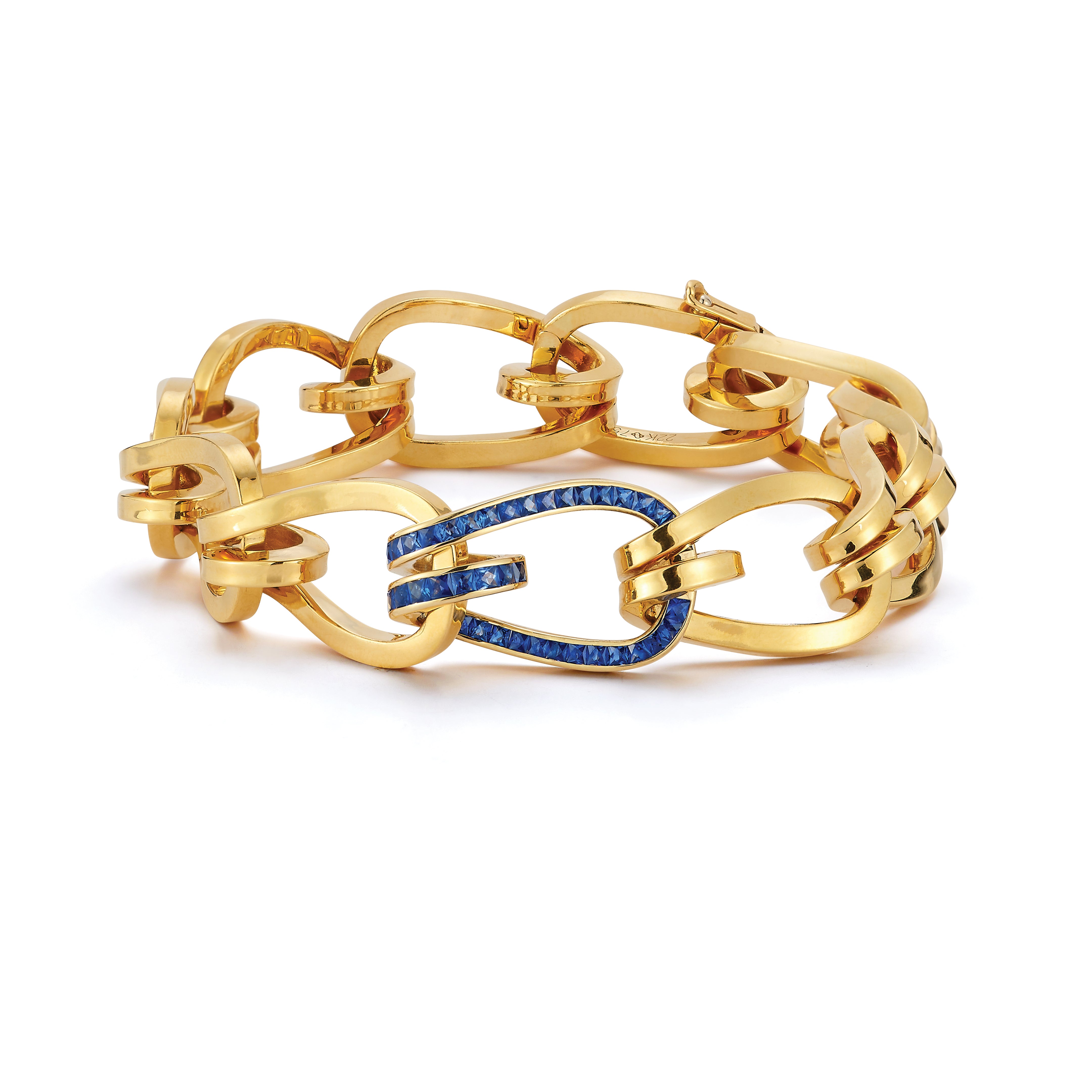 Large Daytona Link Bracelet with Sapphires