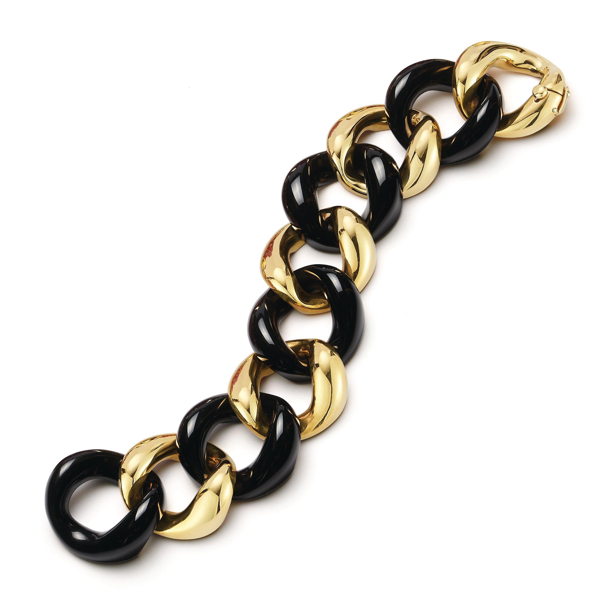 Classic Large Link Bracelet in Black Onyx