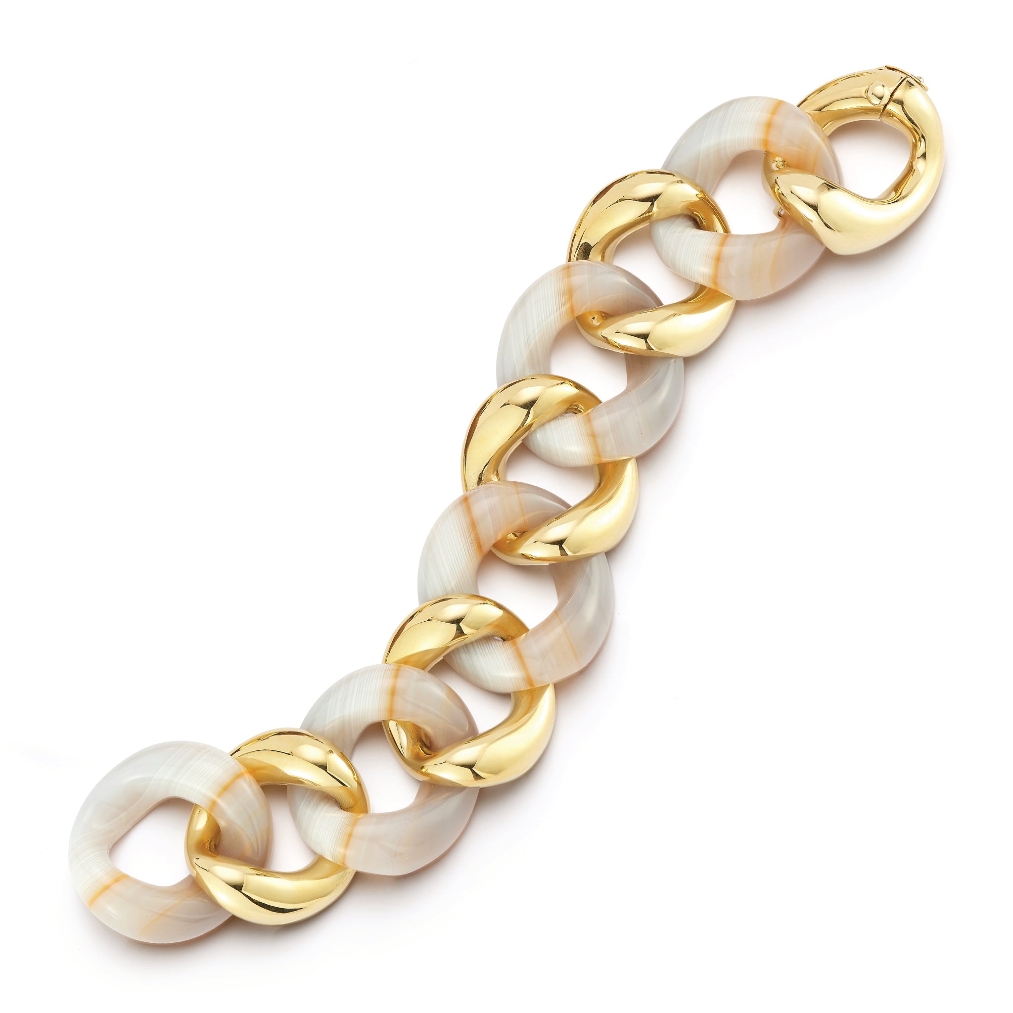 Classic Large Link Bracelet in Agate