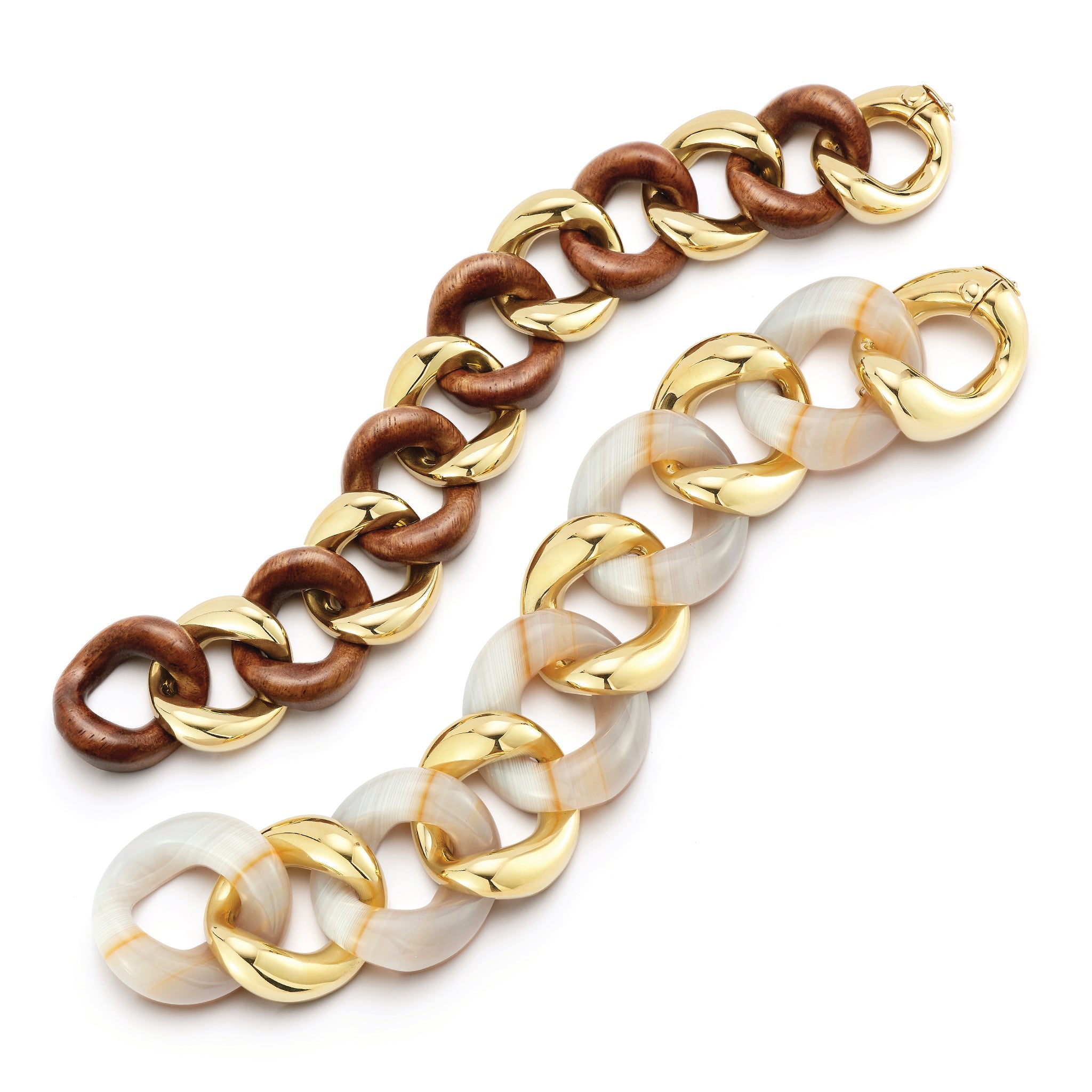 Classic Large Link Bracelet in Agate