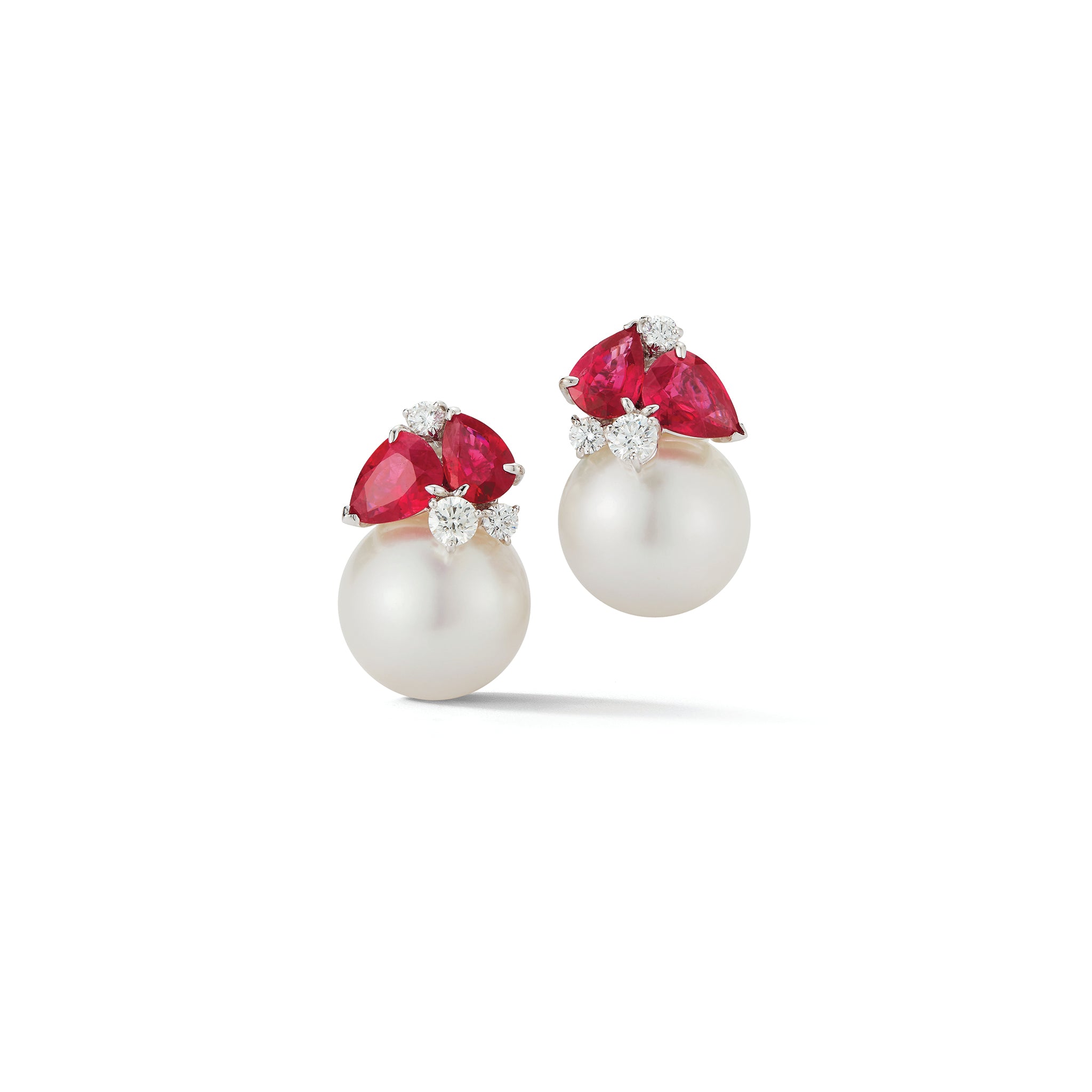 Deauville Earrings in Ruby & Diamond