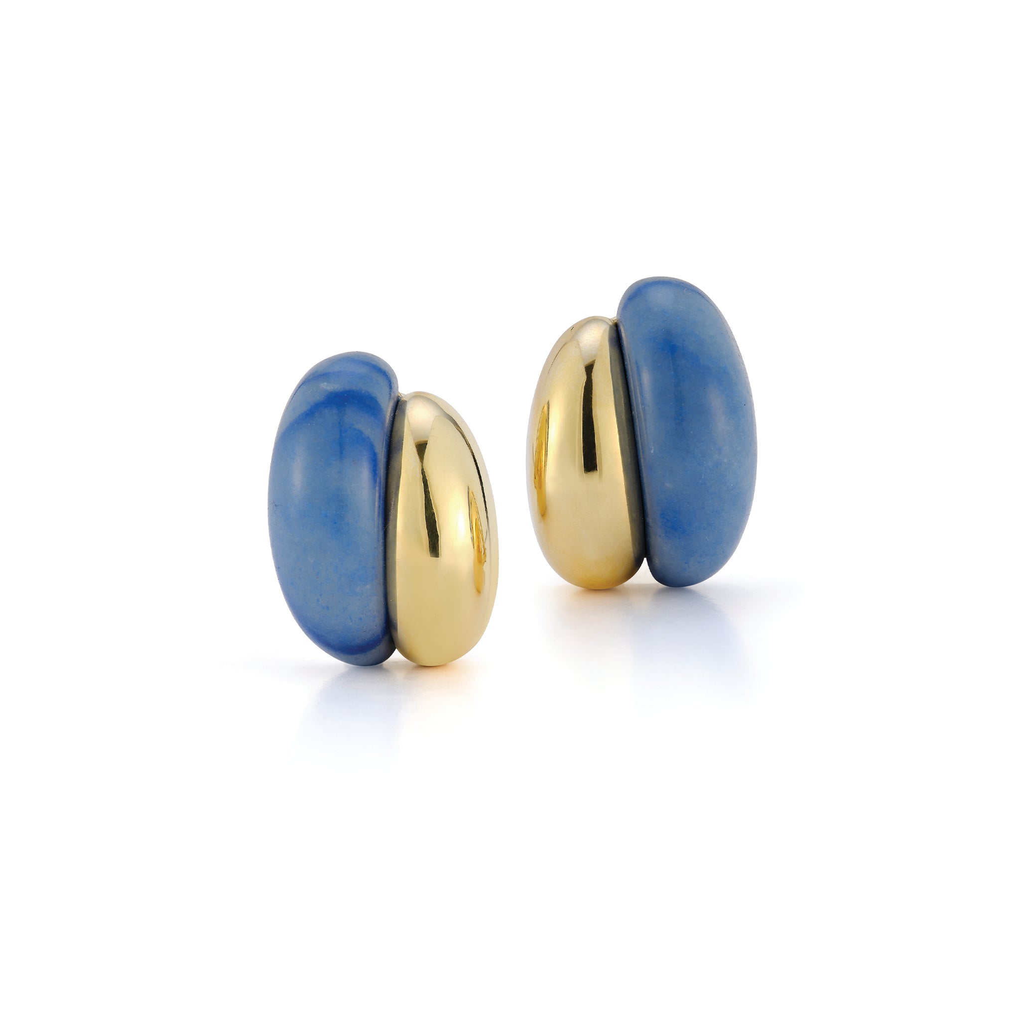 Silhouette Earrings in Blue Aventurine