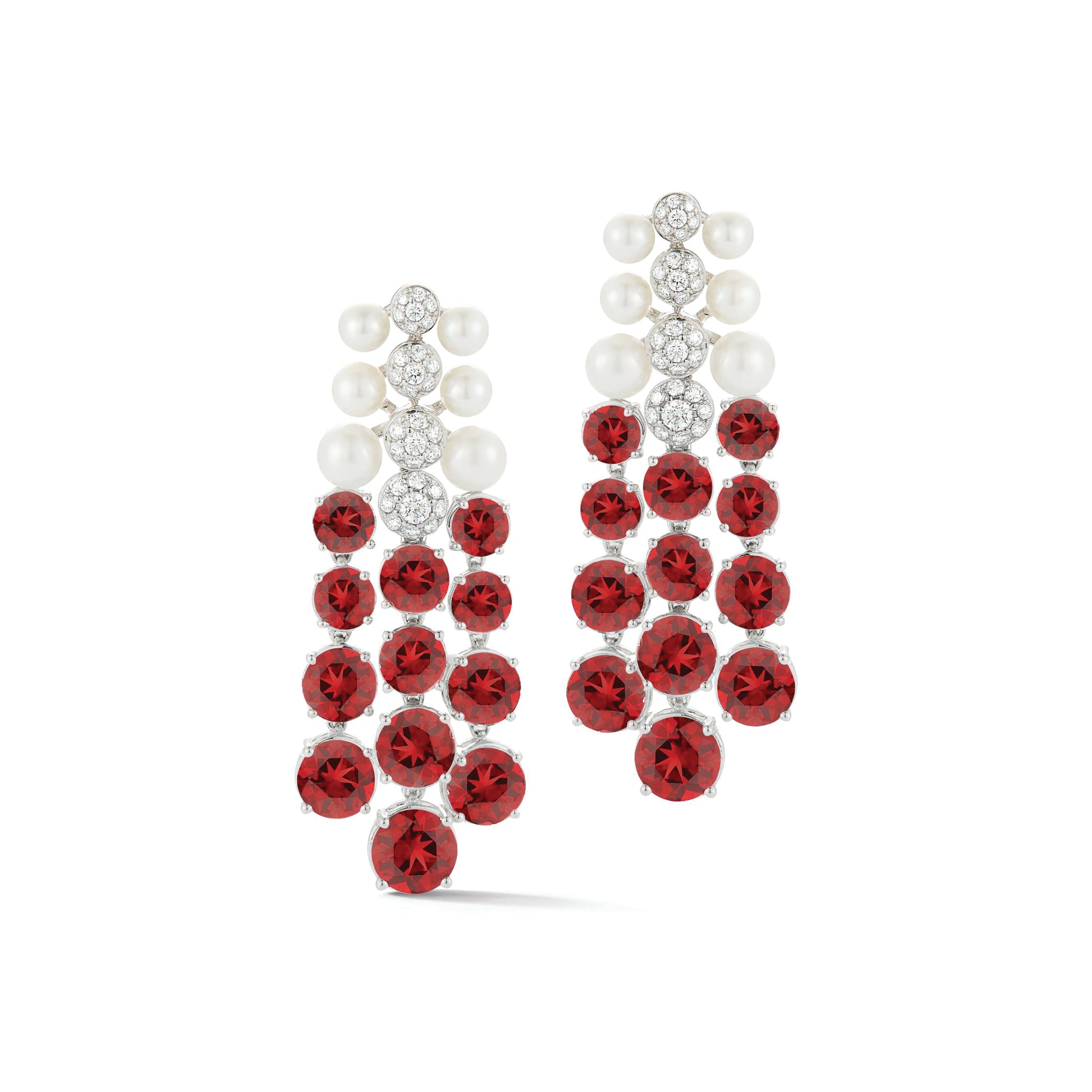 Cascade Earrings in Garnet