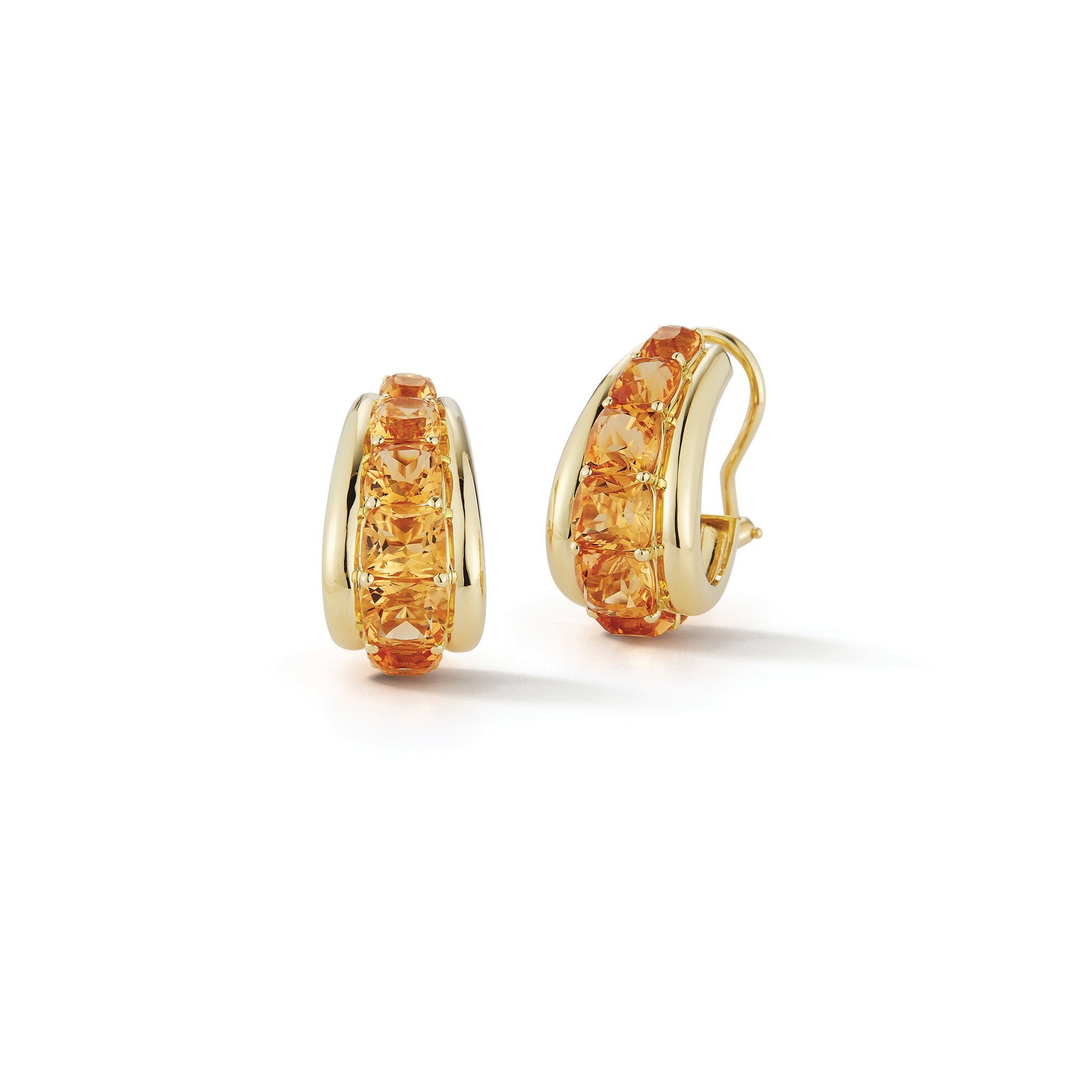 Madison Hoop Earrings in Citrine