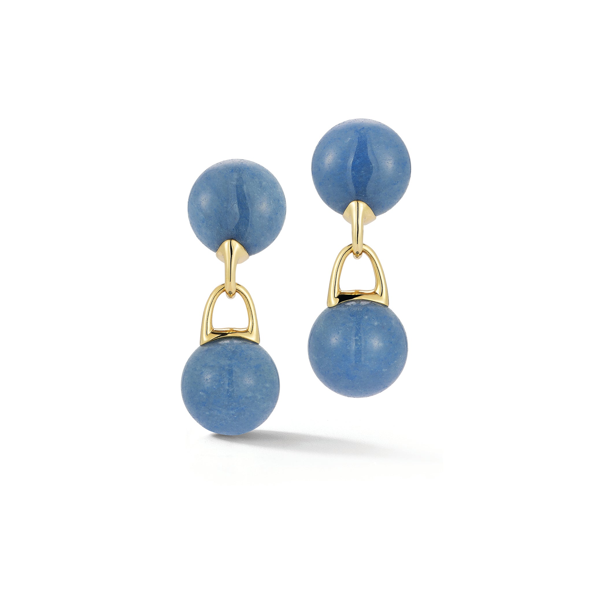 Wellington Earrings in Blue Aventurine