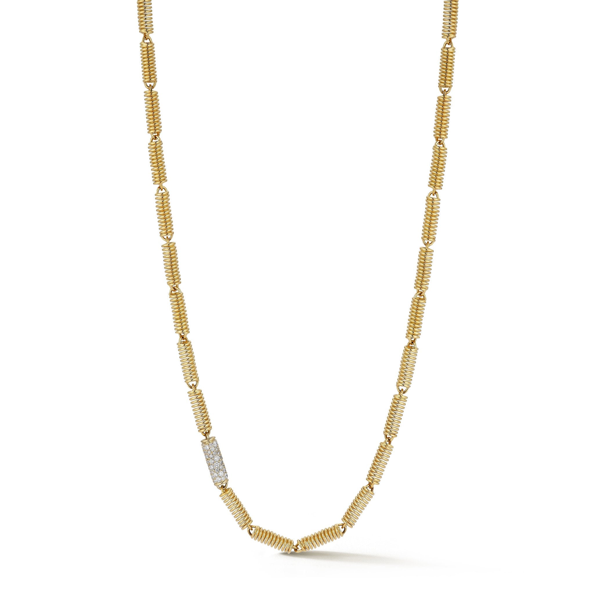 verona chain necklace yellow gold pave diamonds