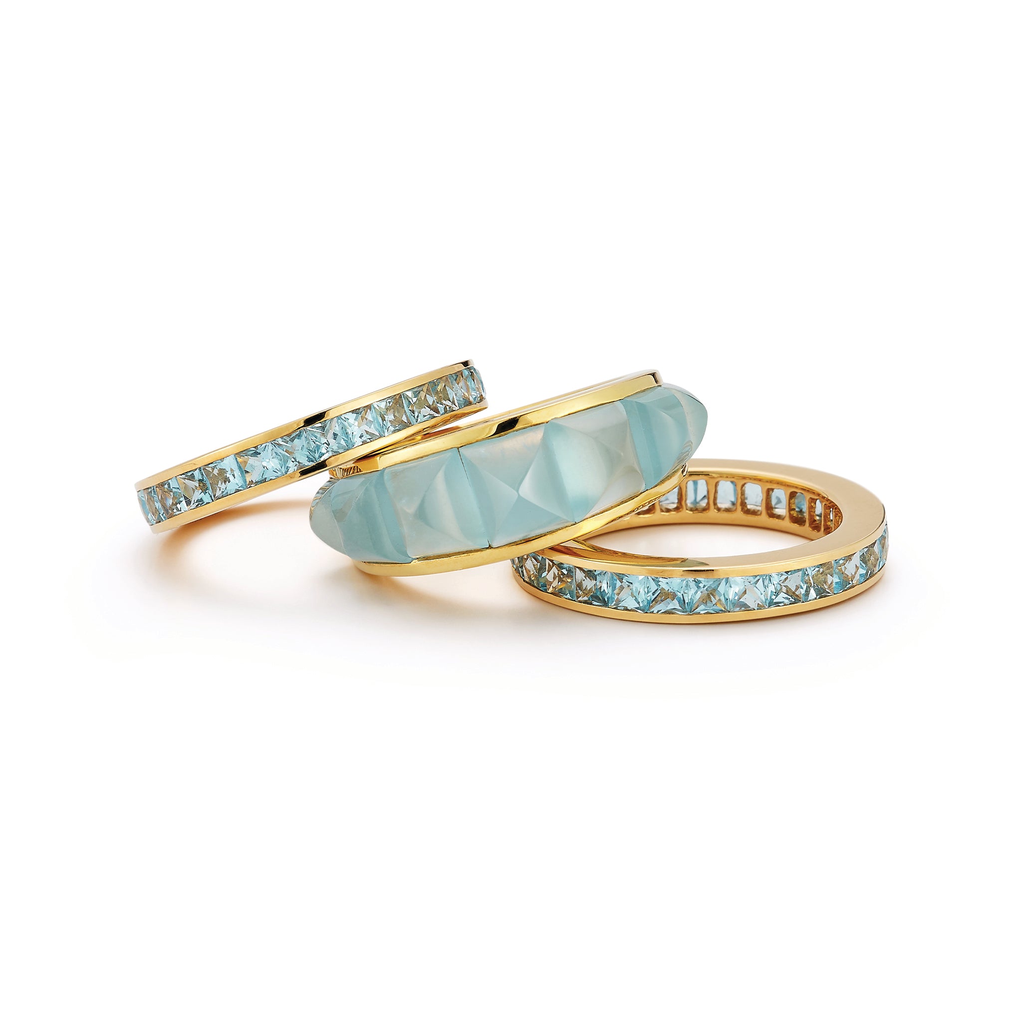 Portofino and eternity band stack