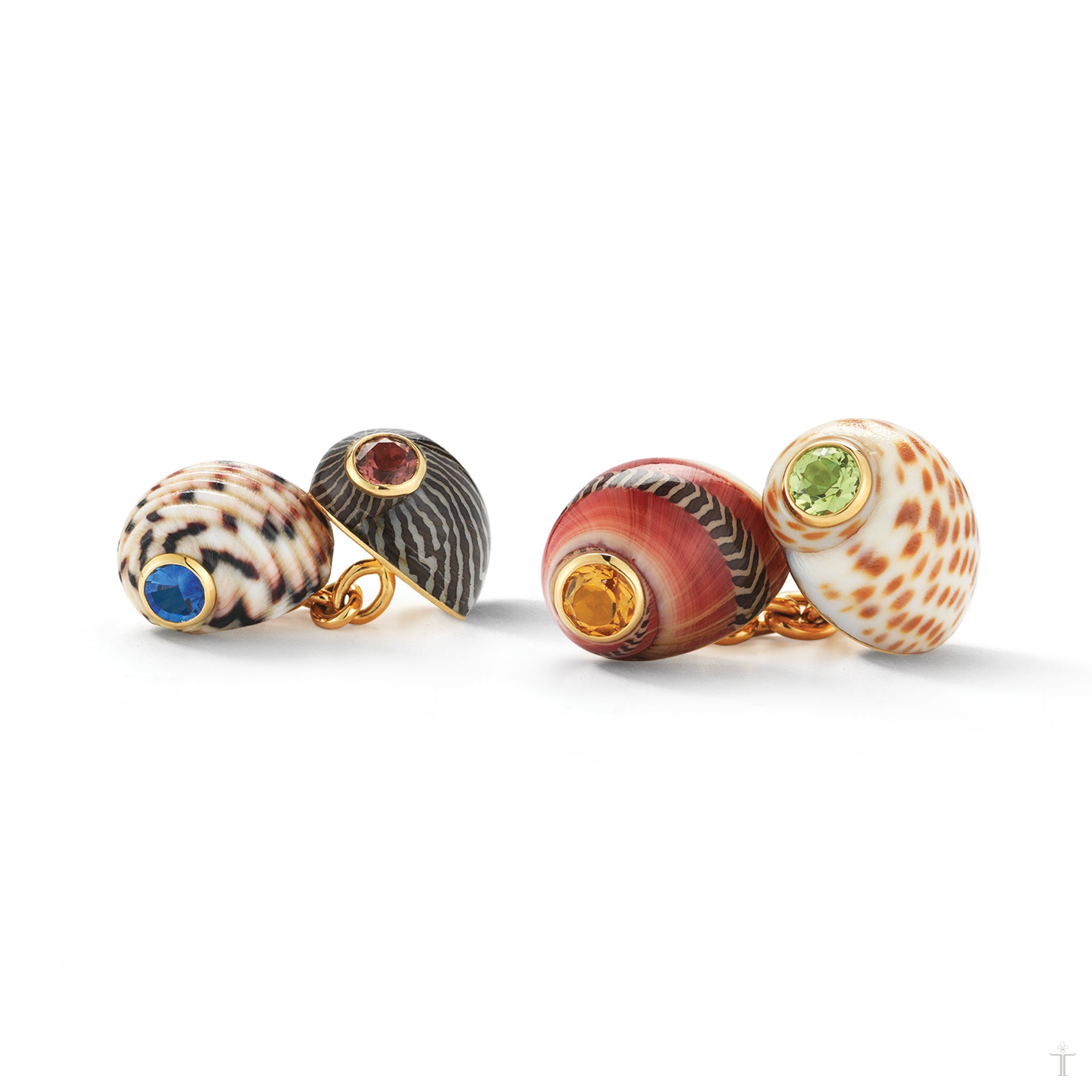 Four Shell Cufflinks & Studs