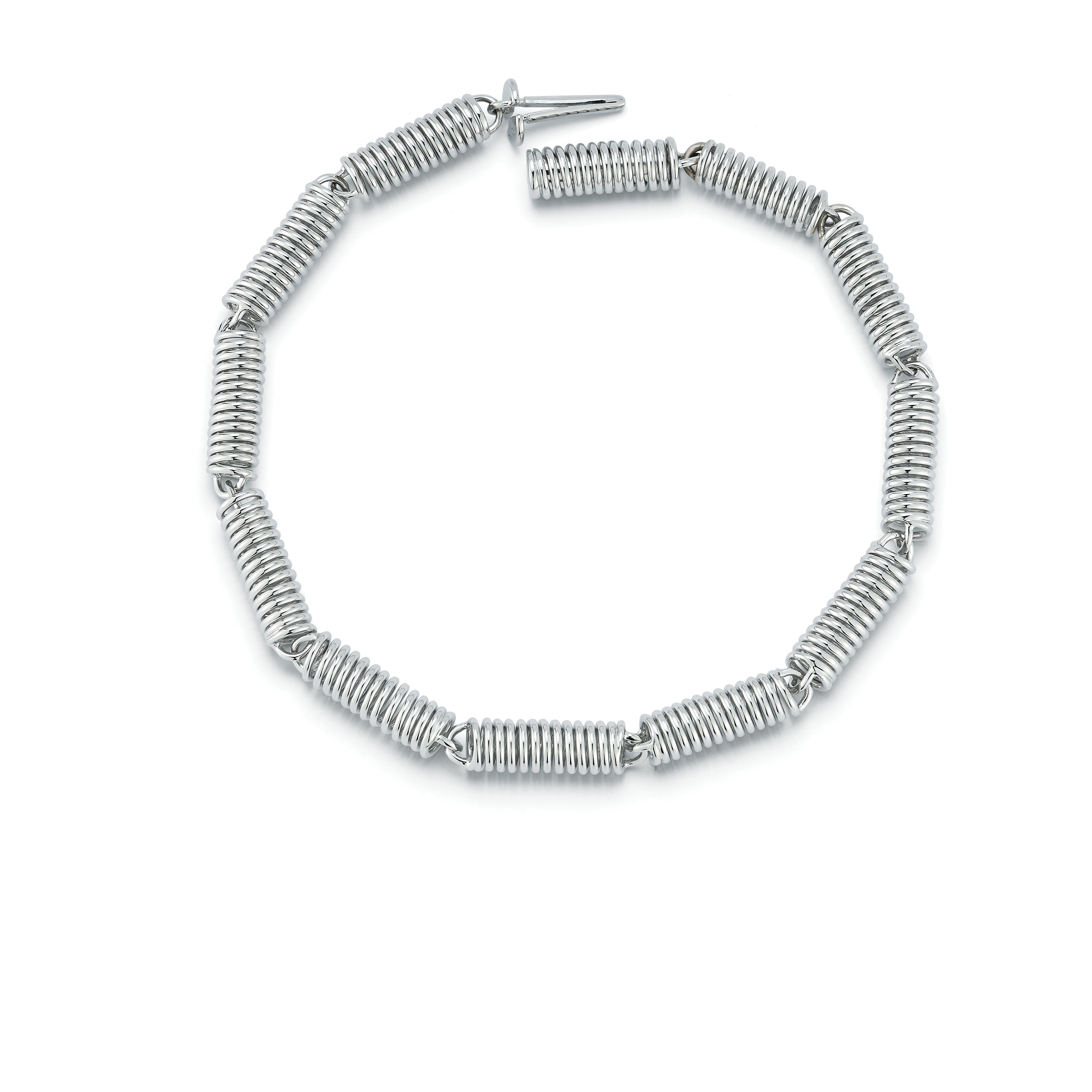 Small White Gold Verona Bracelet Open