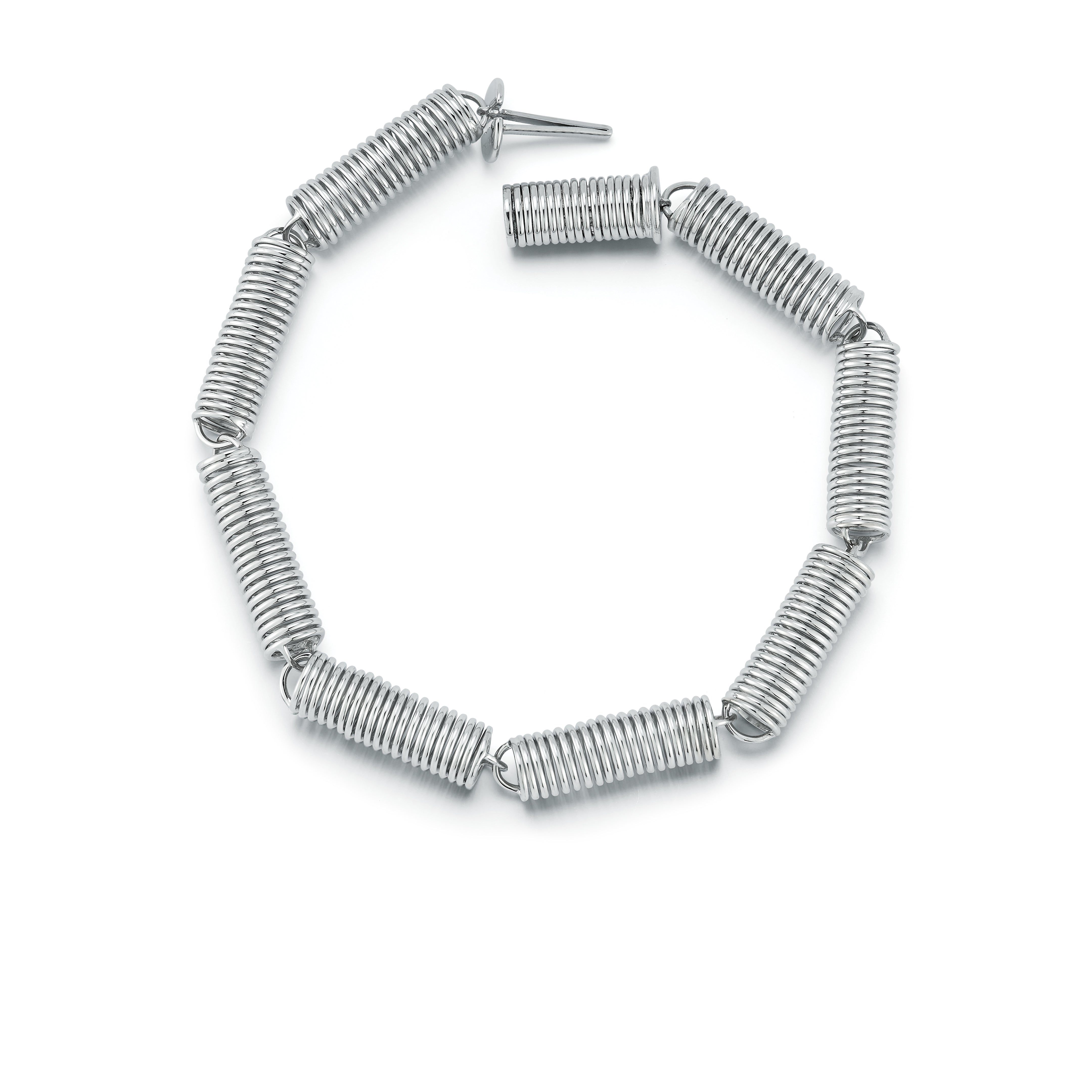 Large White Gold Verona Bracelet Open