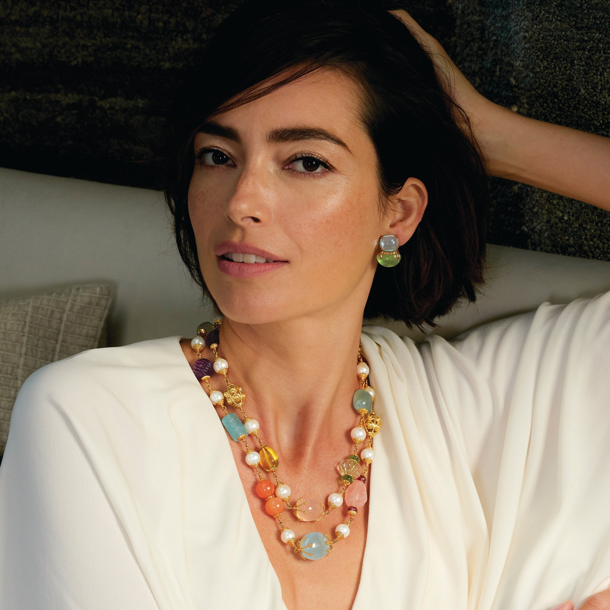 Multi Baroque Necklaces in Multi Stone
