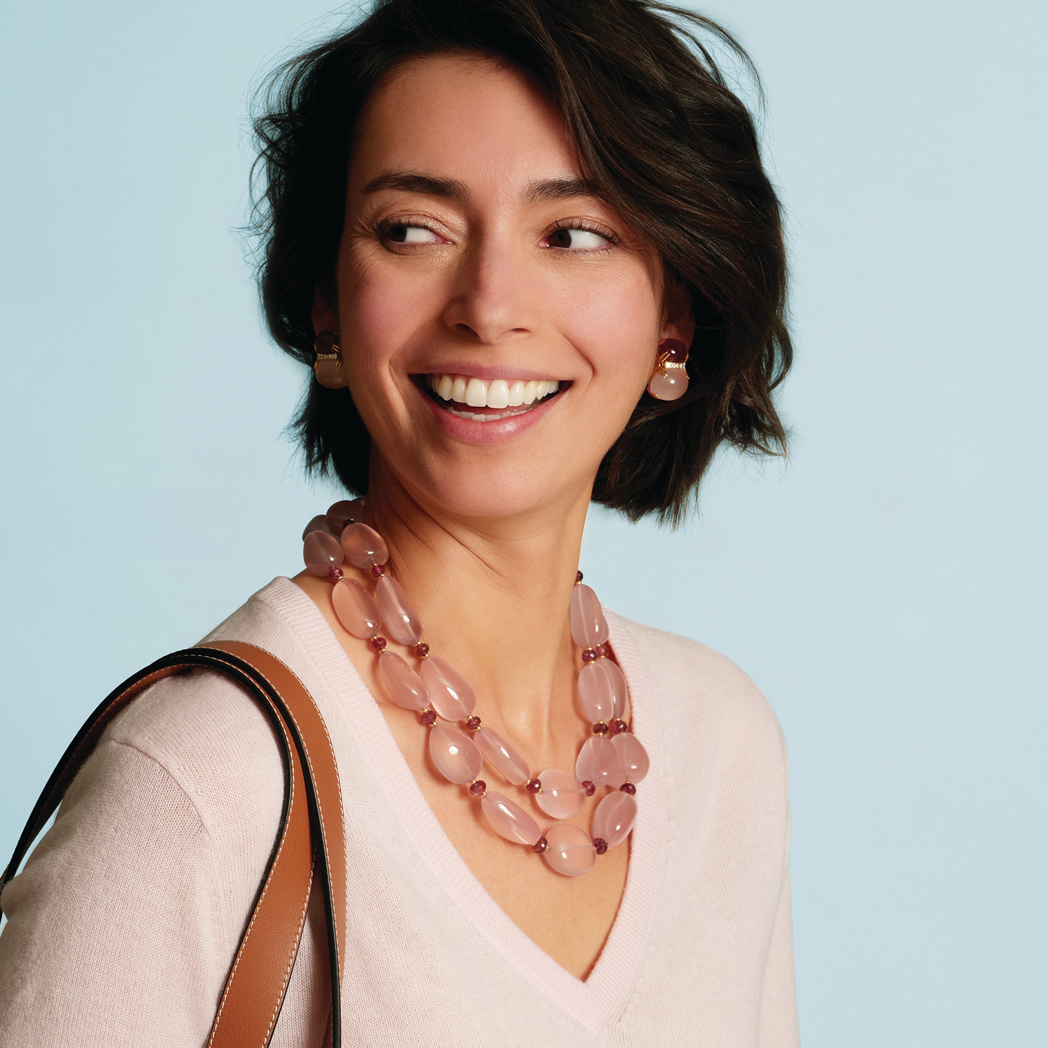 Double Cab Earrings in Pink