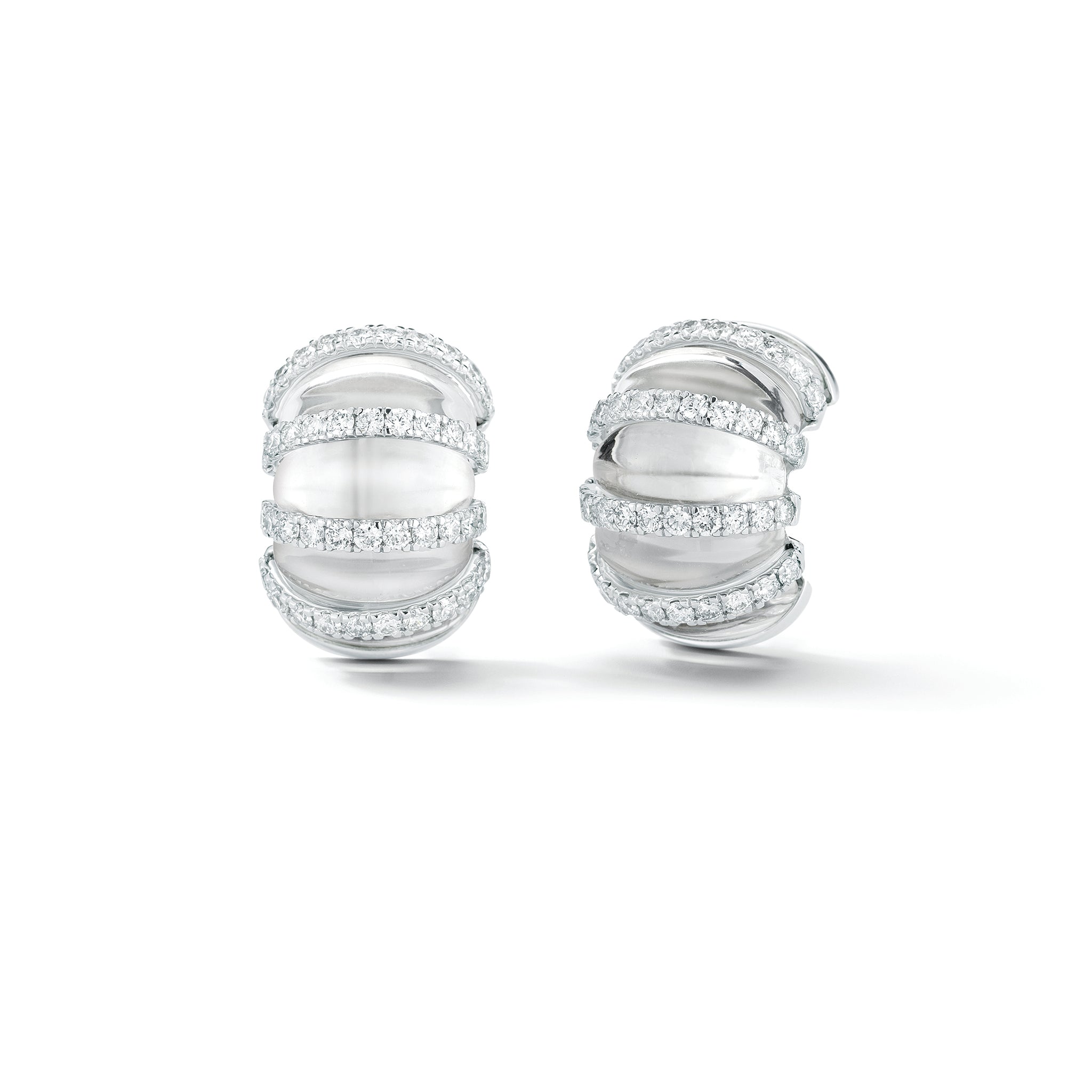 Shrimp Earrings in Crystal & Diamond