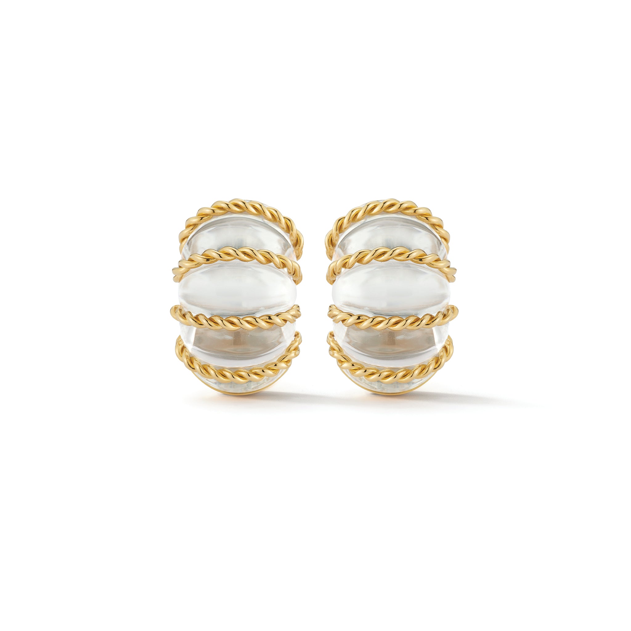 Shrimp Earrings in Crystal