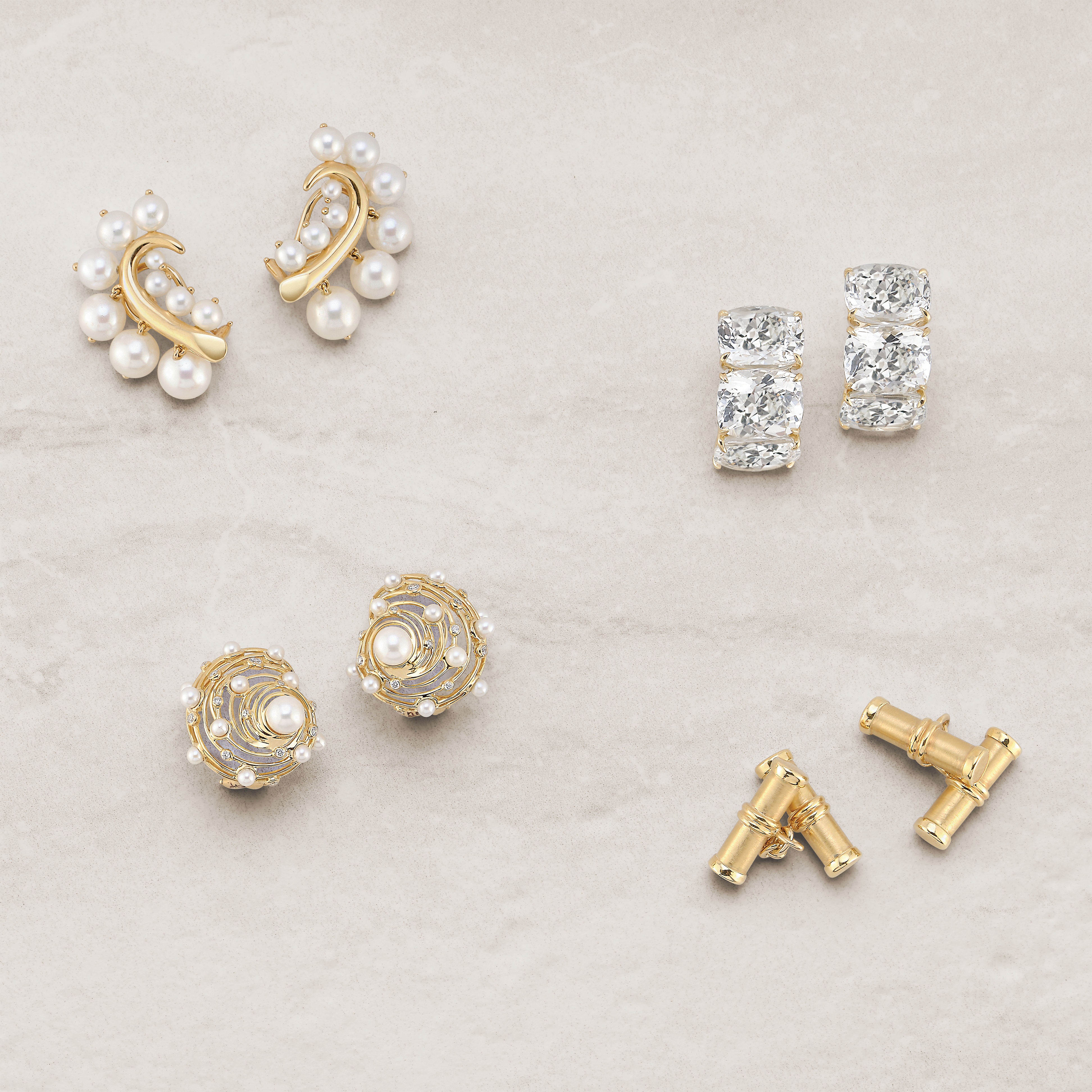 Lily of the Valley Earrings in Pearl