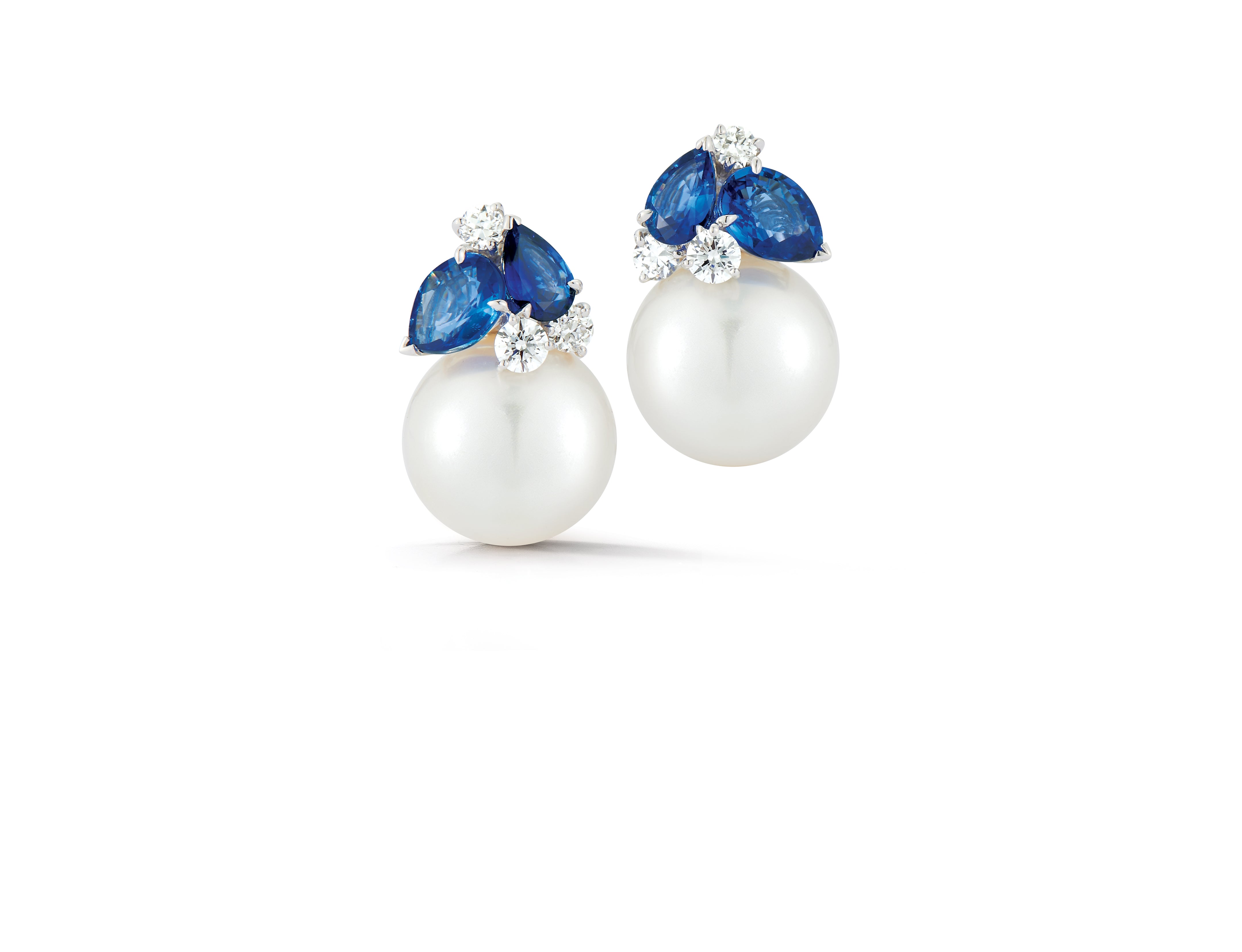 Deauville Earrings in Sapphire & Diamond