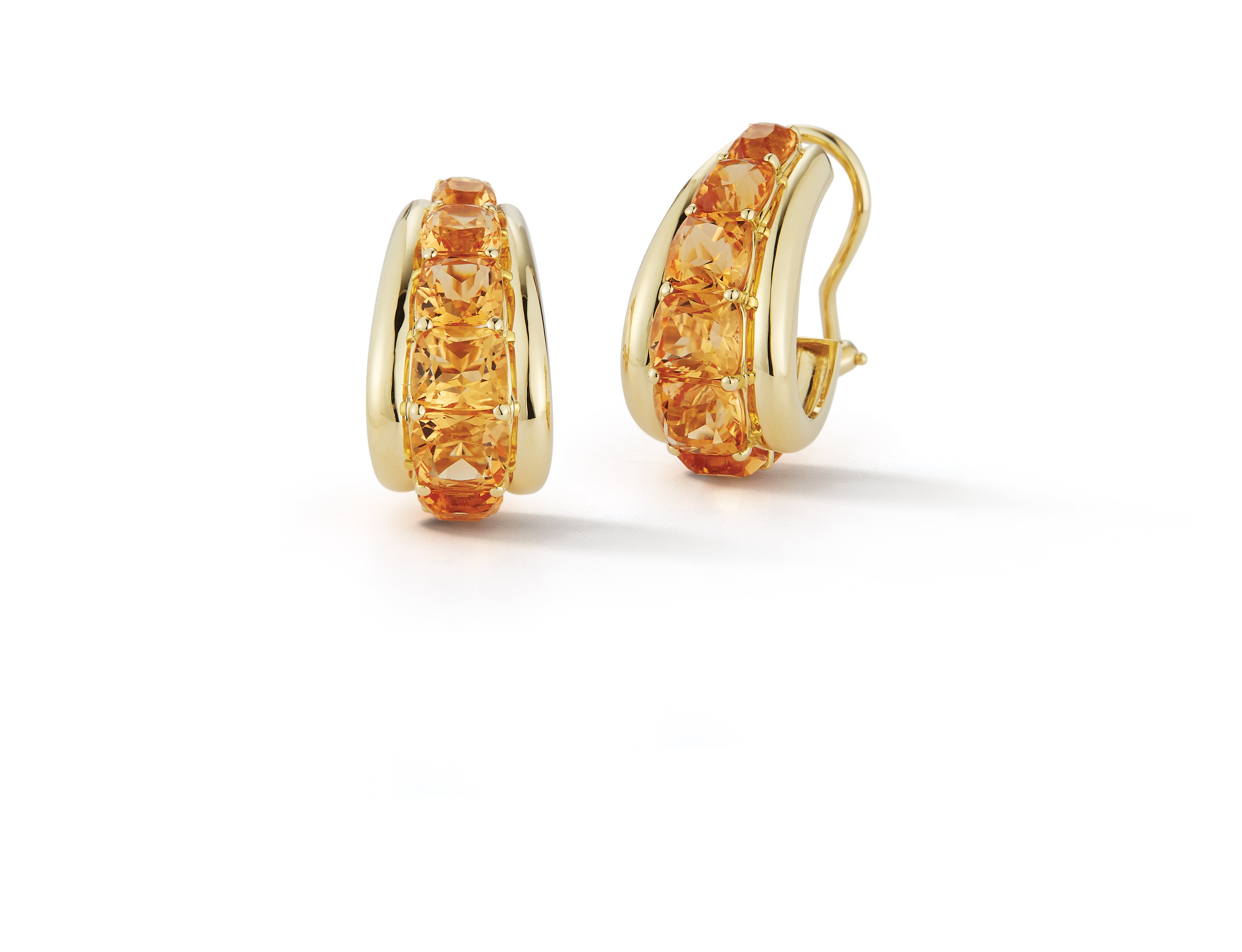 Madison Hoop Earrings in Citrine