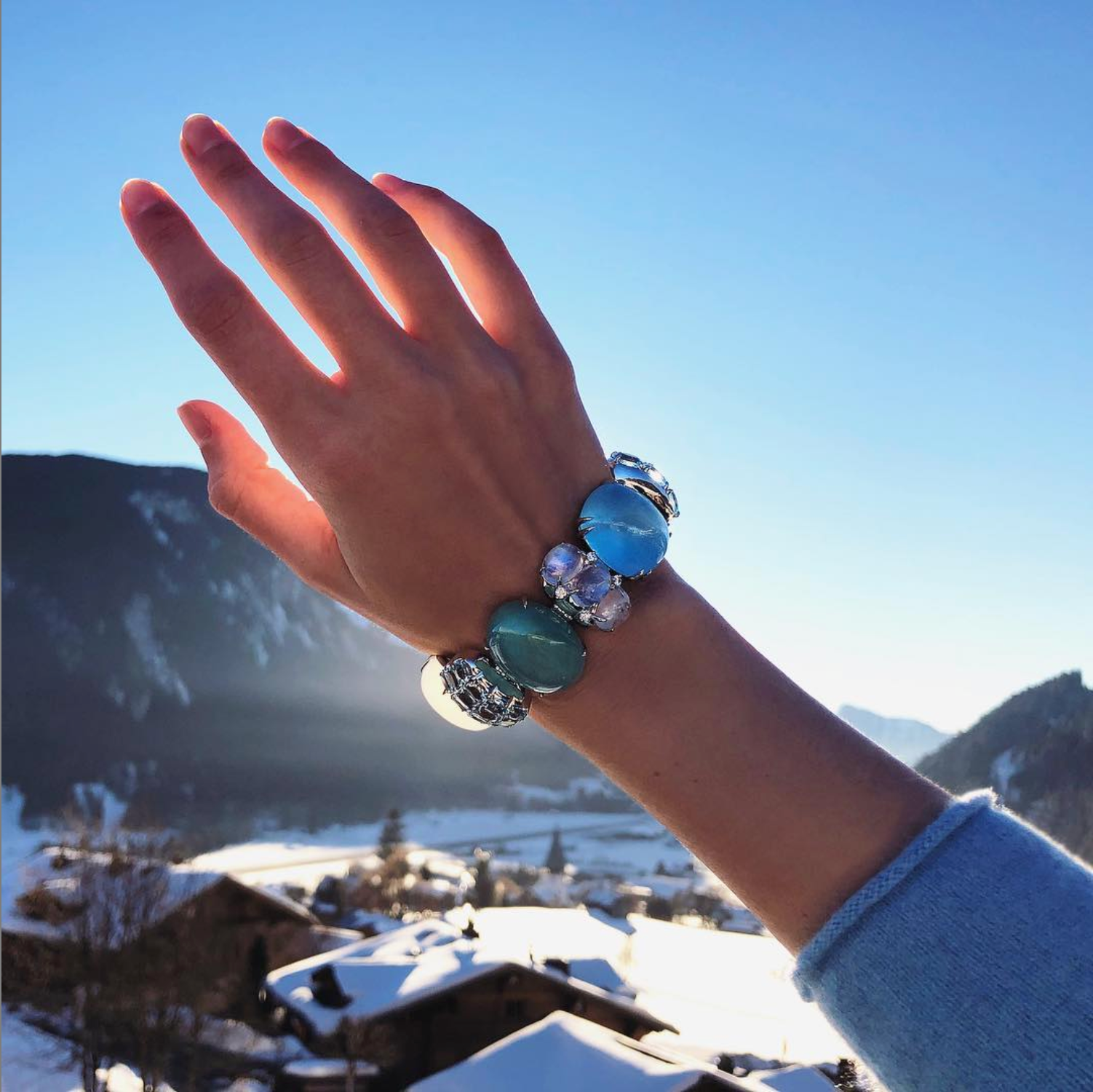 Rio Bracelet in Blue Multi Stone