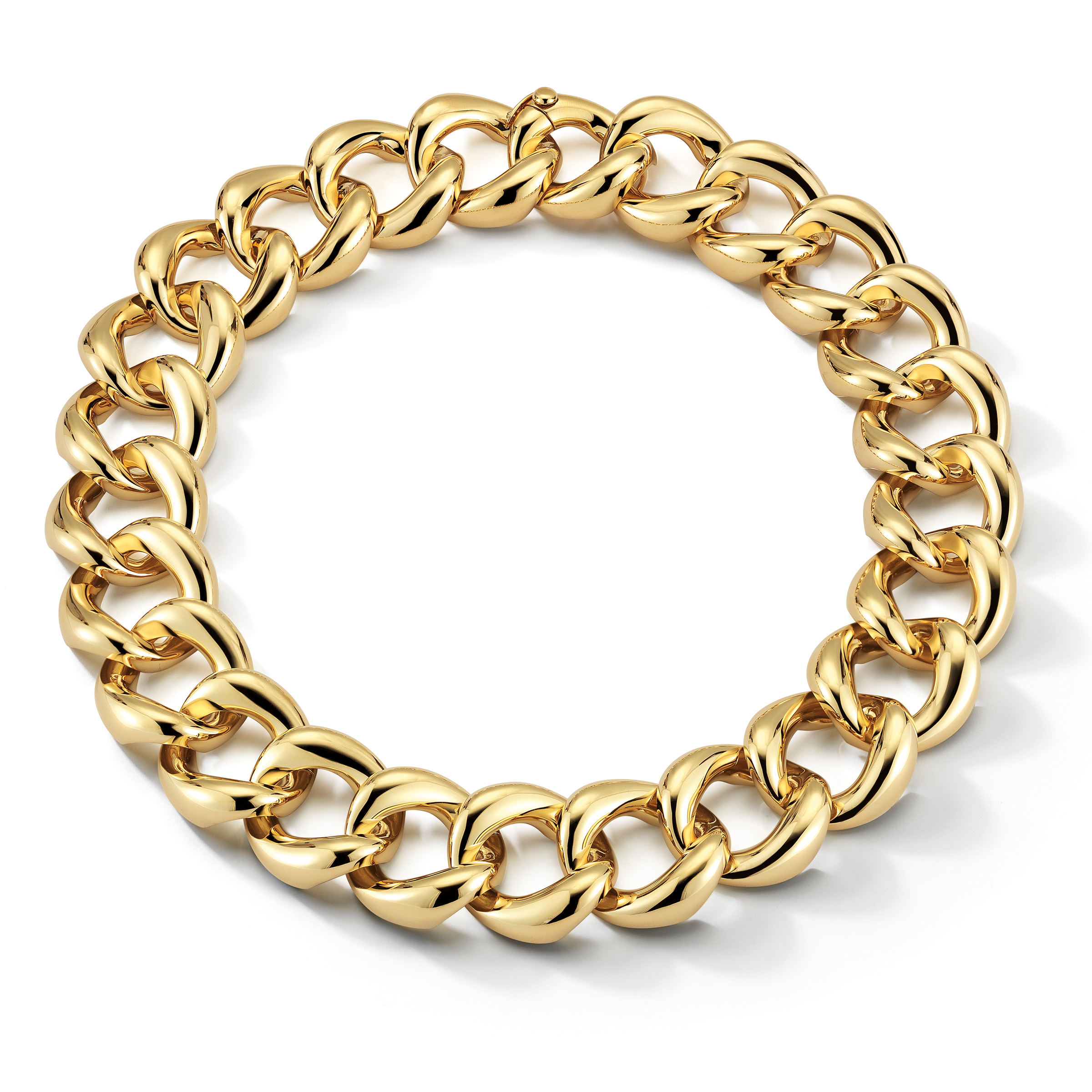Classic Medium Link Necklace in Yellow Gold