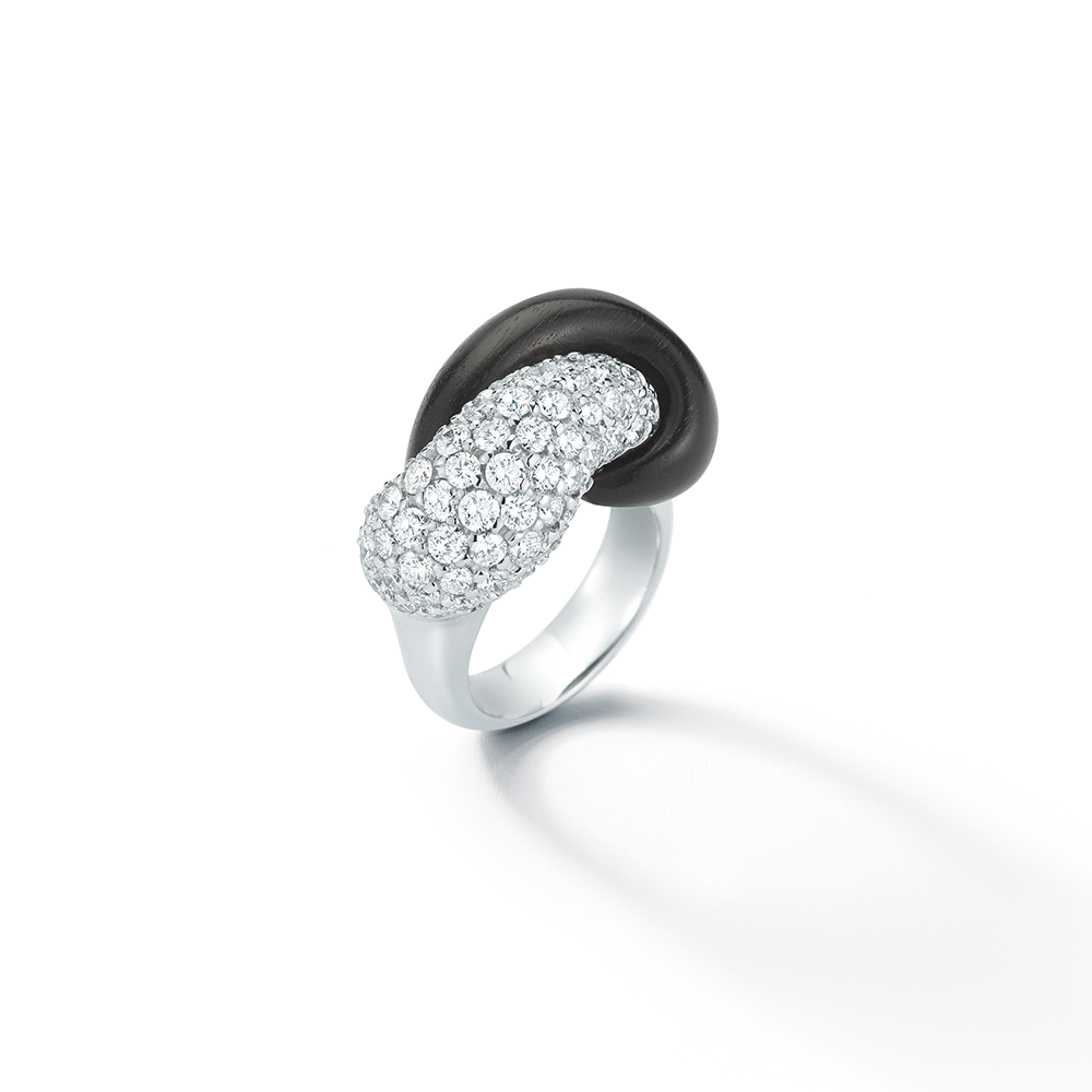 Half Link Ring In Ebony Diamond half-link-ring-in-ebony-diamond