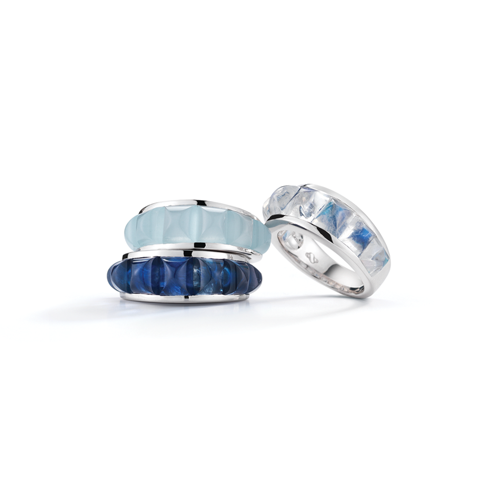 Portofino Rings in Moonstone