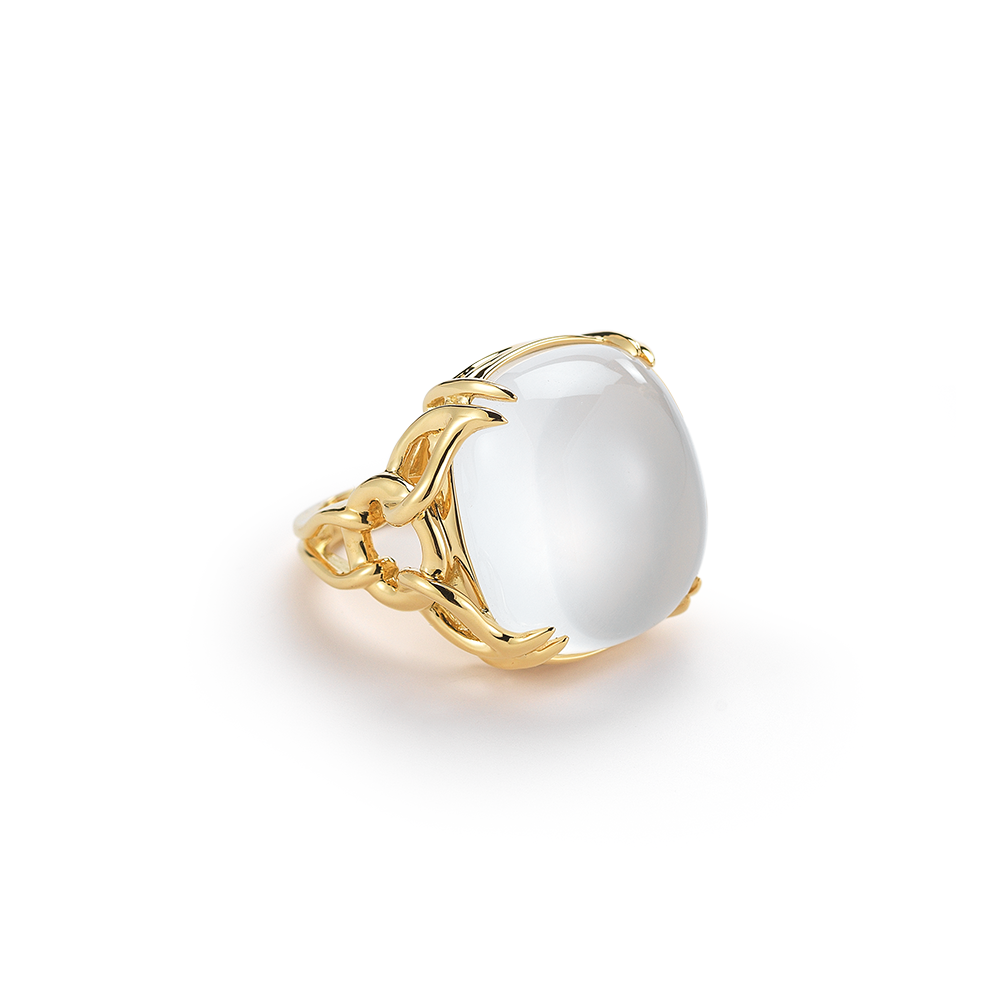 Capri Ring in White Quartz