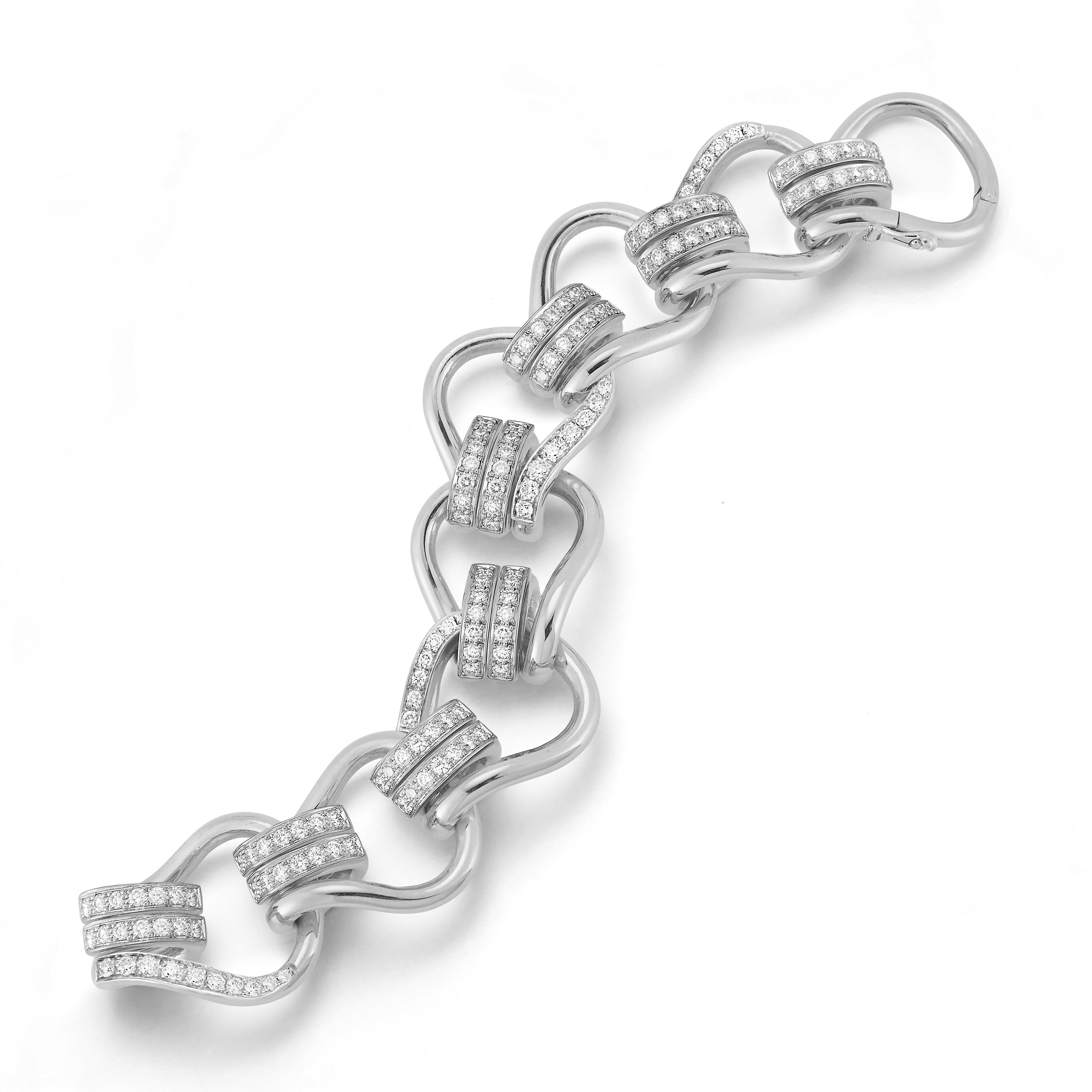 Mousetrap Bracelet in White Gold & Diamond