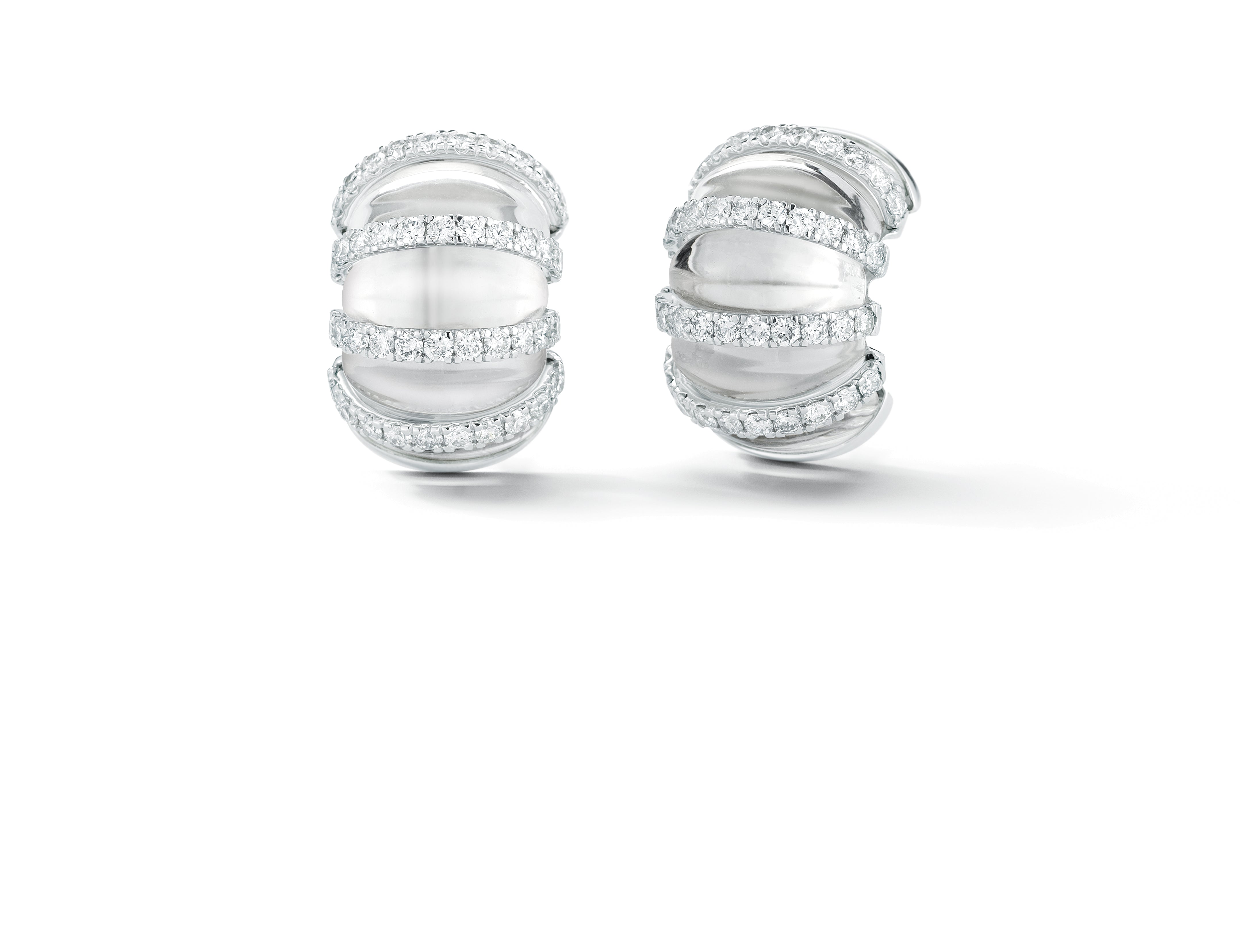 Shrimp Earrings in Crystal & Diamond