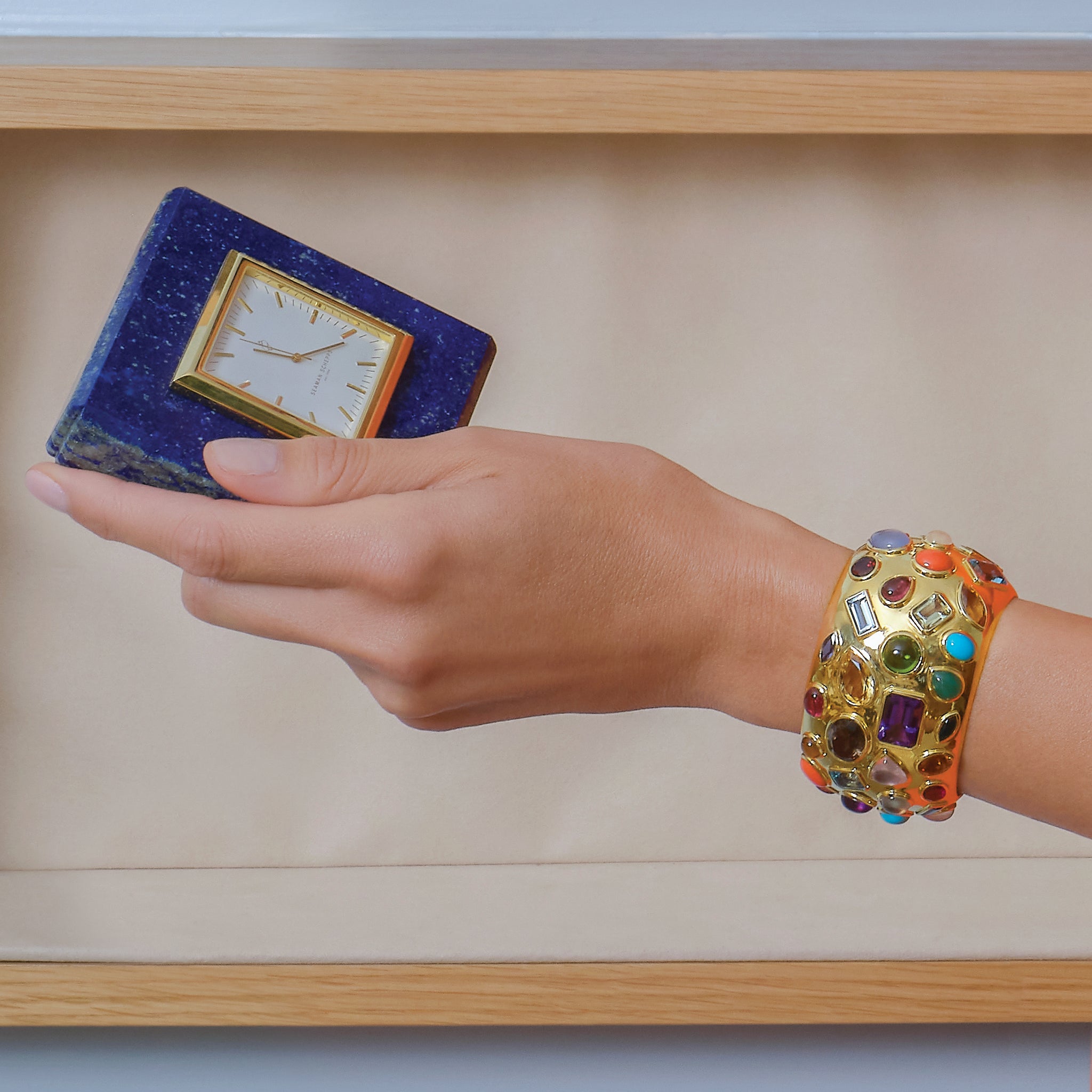 Fifties Cuff in Multi Stone