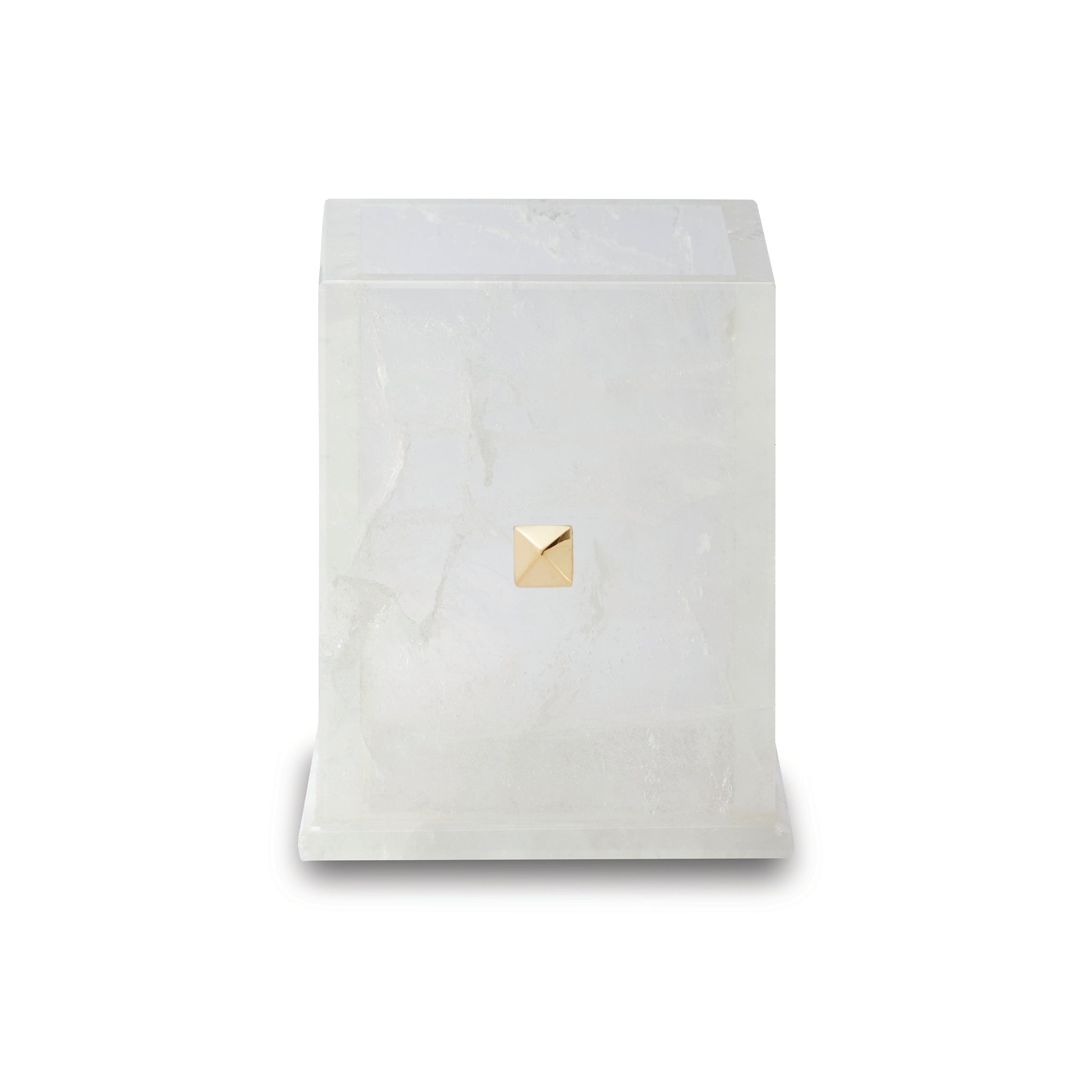 Crystal Pen Cup with Gold