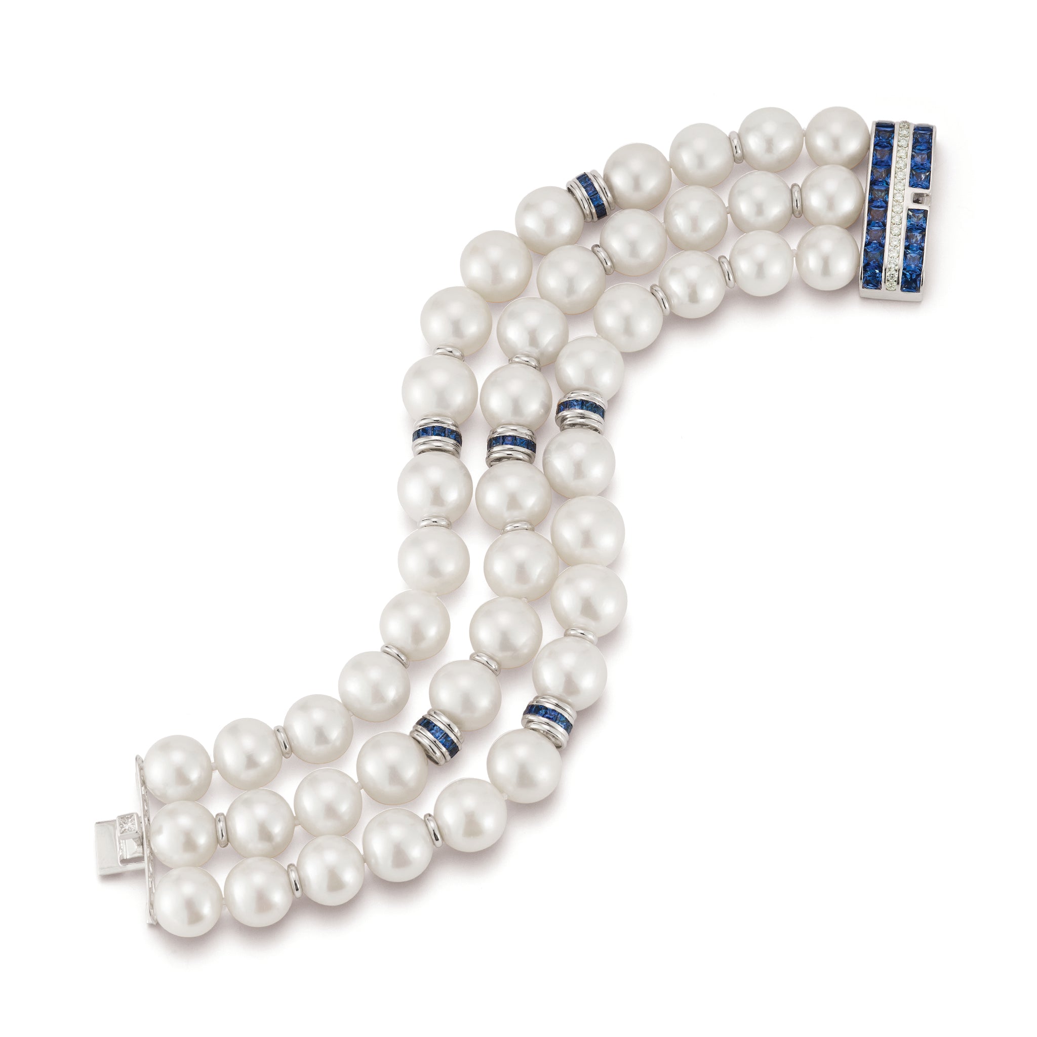 Carnegie Bracelet in Pearl sapphire and Diamond