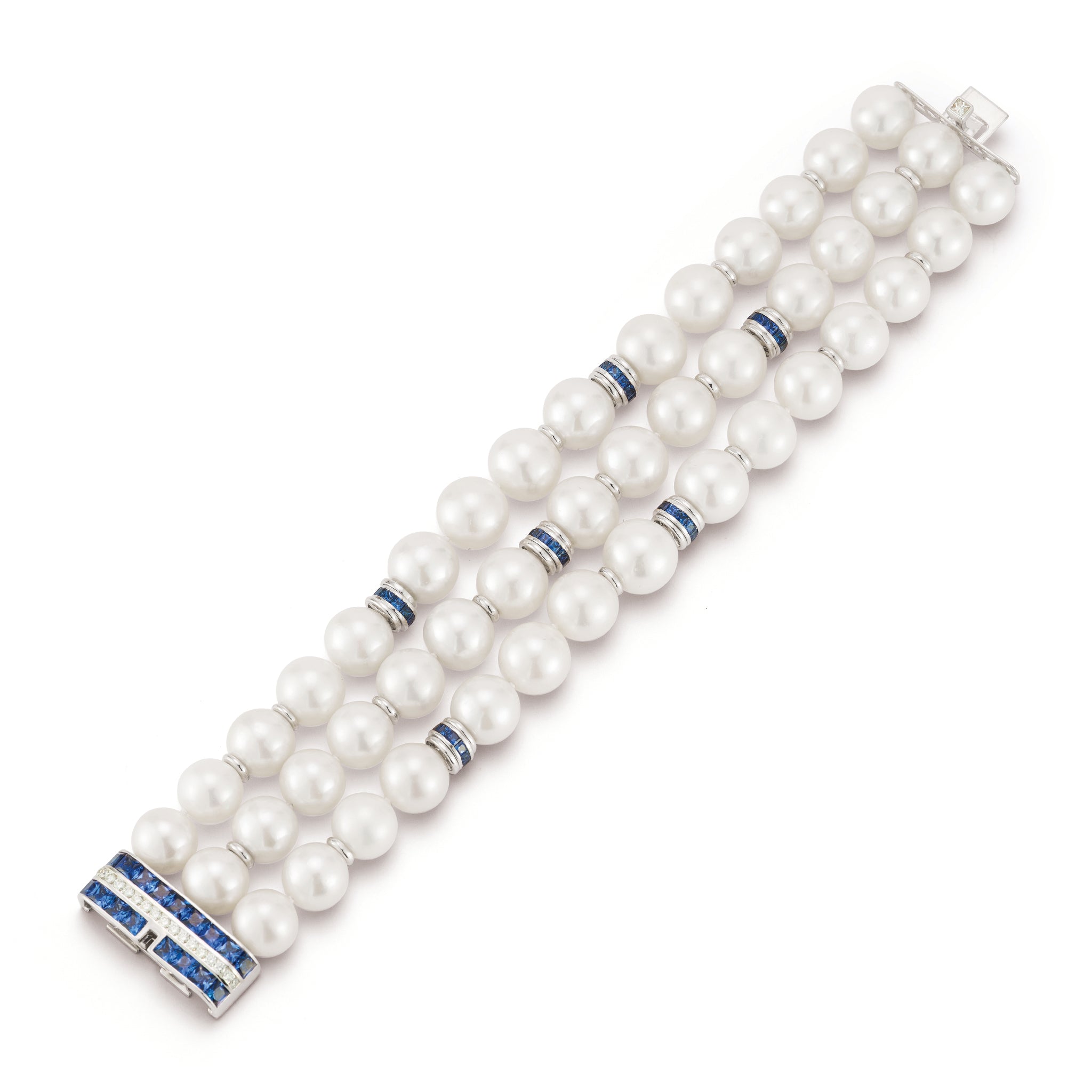 Carnegie Bracelet in Pearl sapphire and Diamond