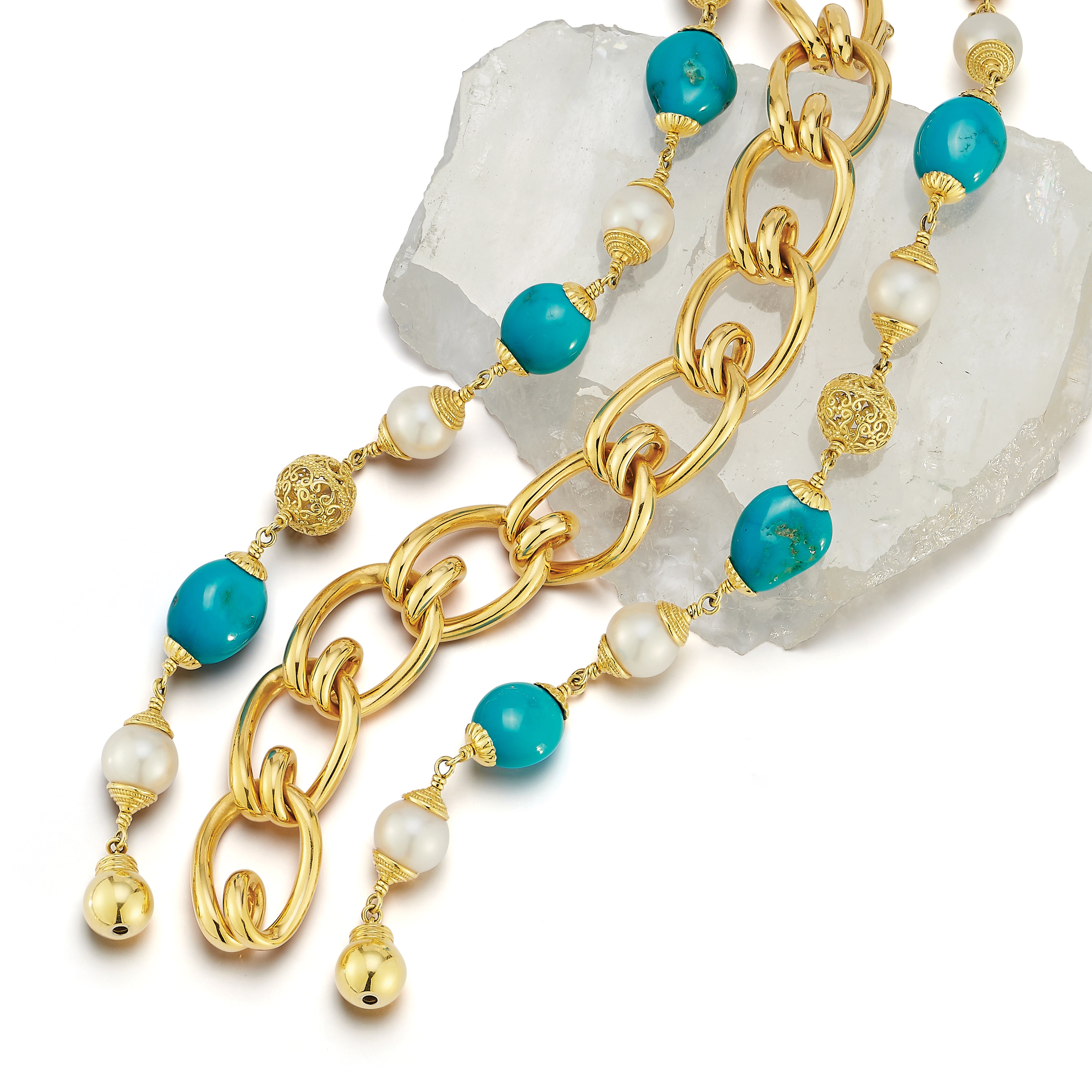 Multi Baroque Bracelets in Turquoise