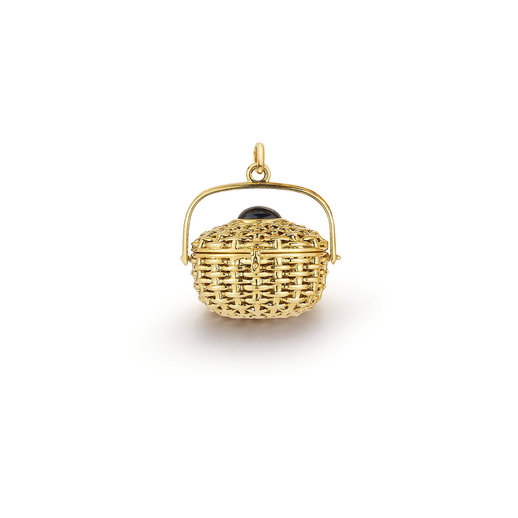 Lightship Basket Charm with Sapphire