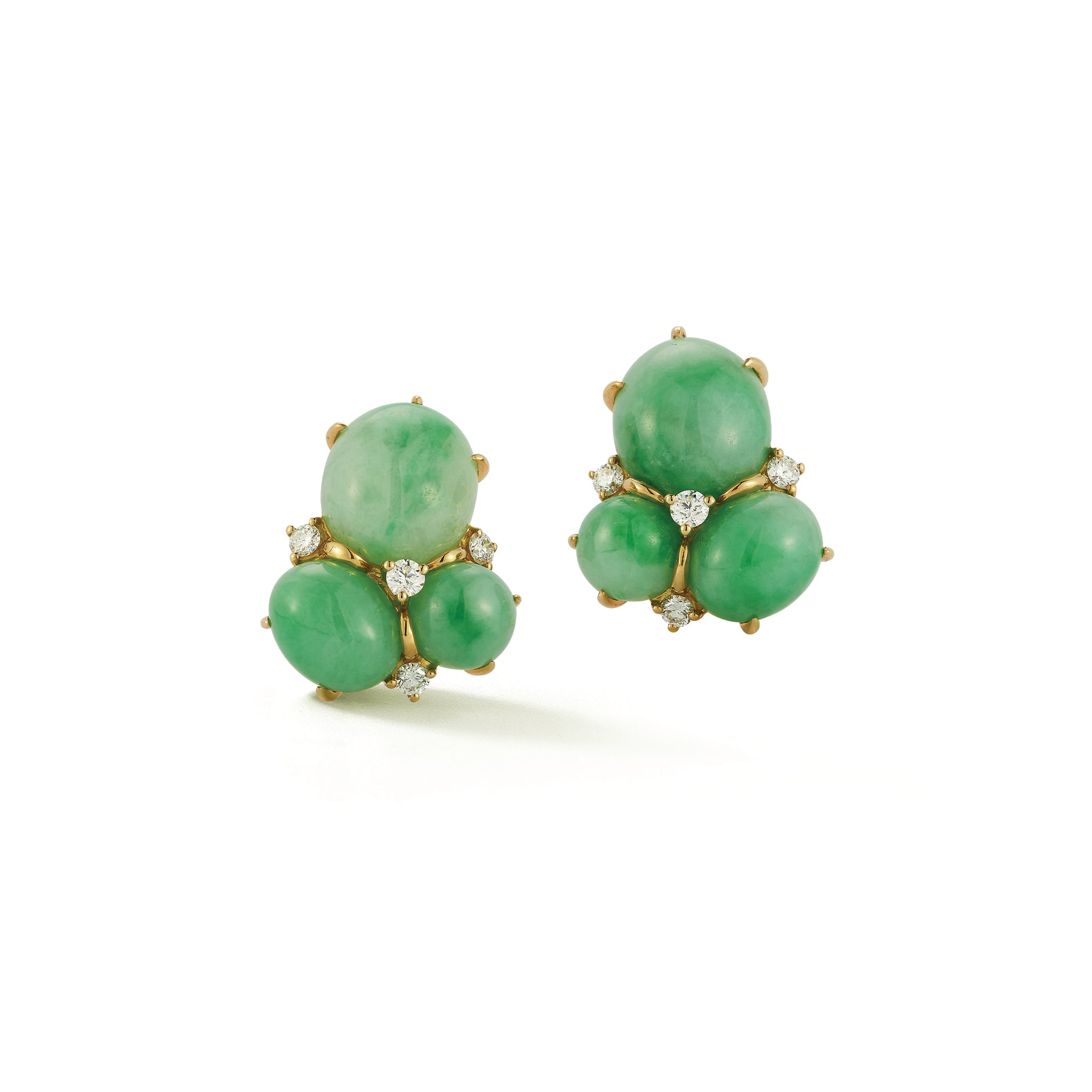 Three Cab Earrings in Jade