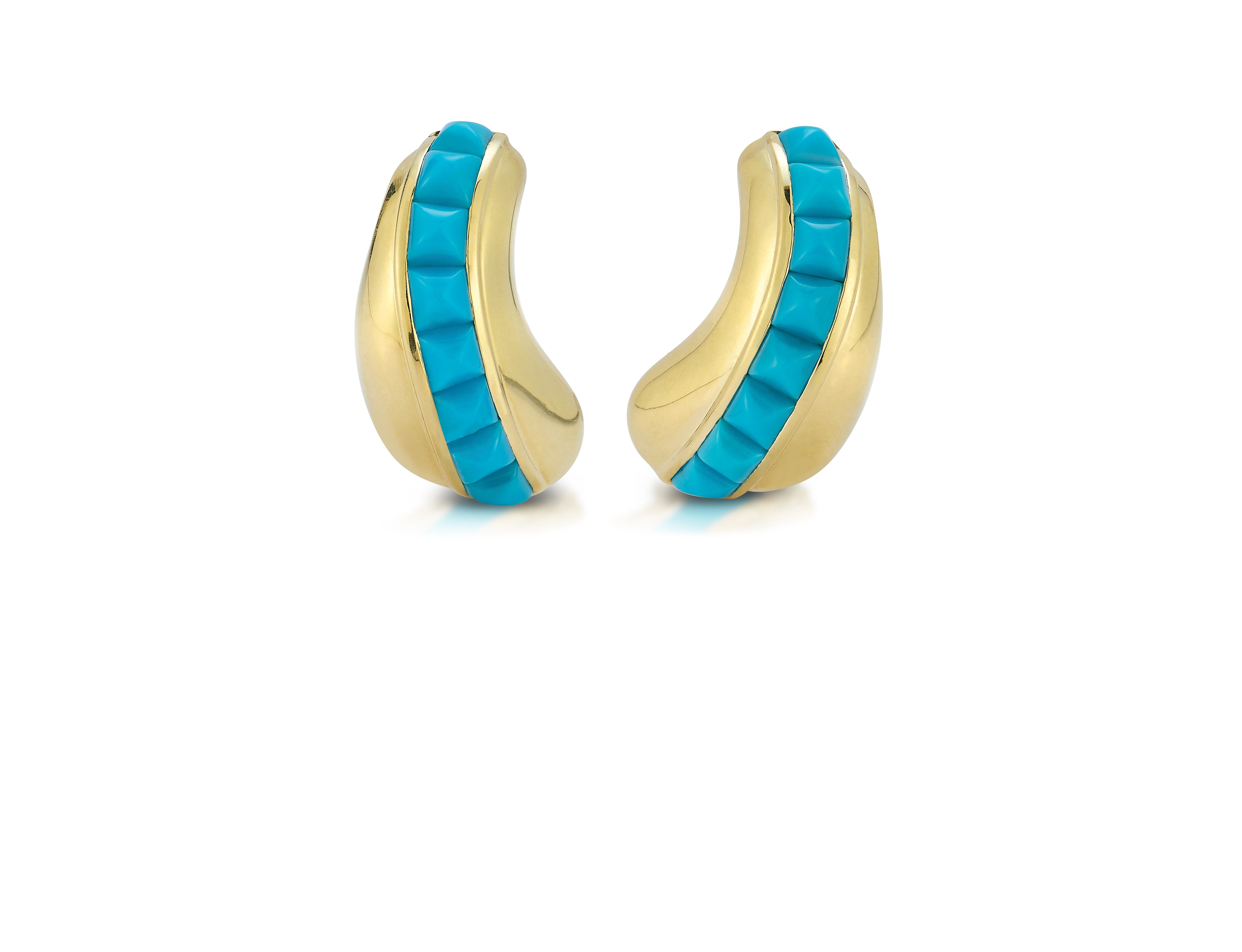 Rope Earrings with Turquoise