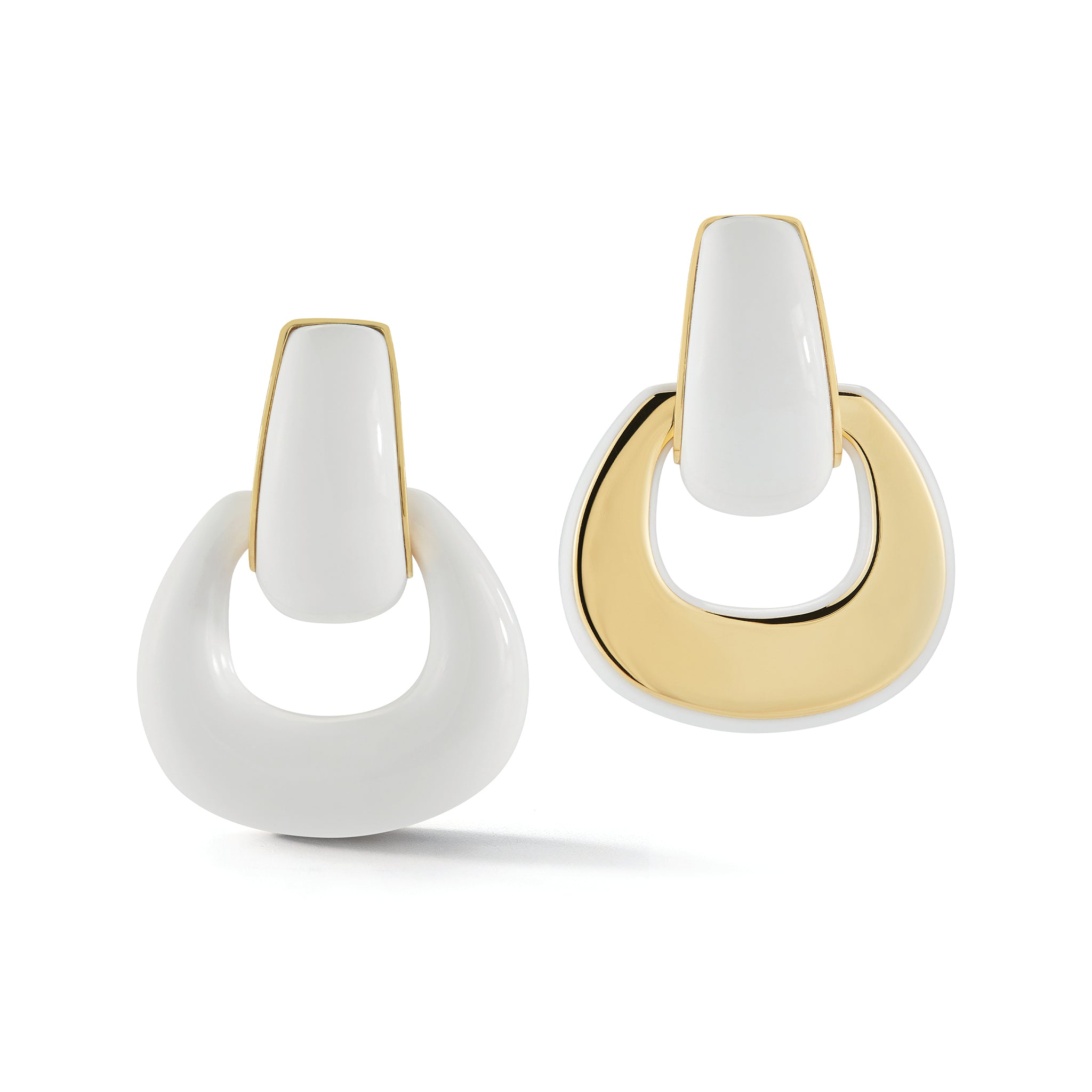 Madison Earrings in White Ceramic