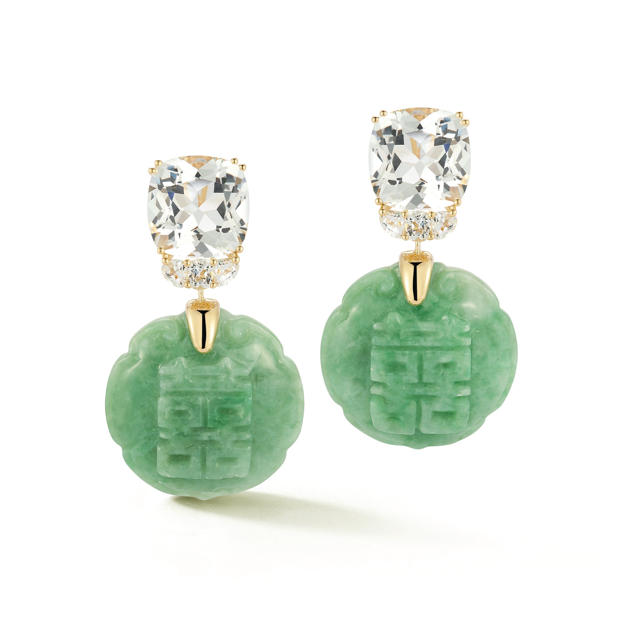 Double Happiness Drop Earrings