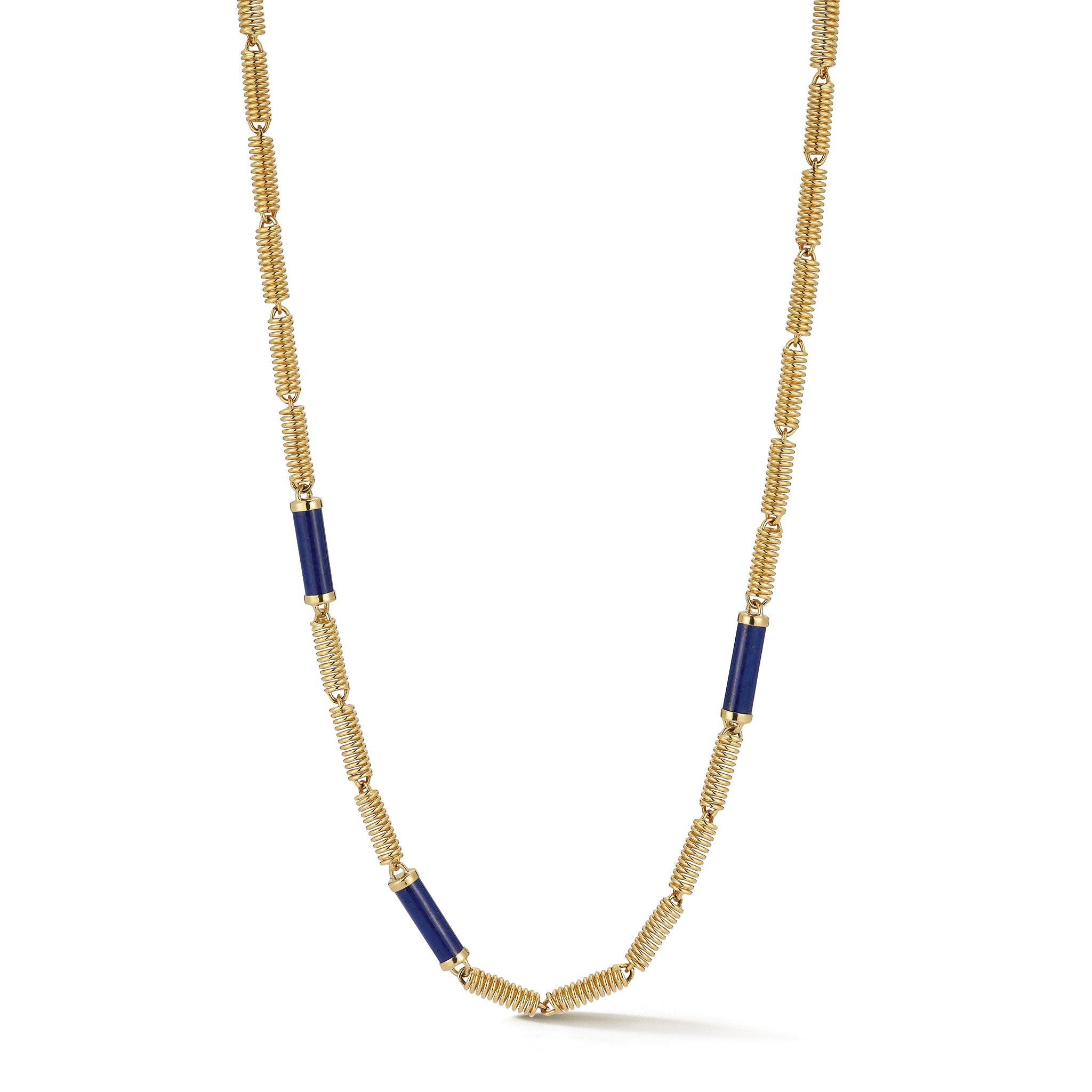 Verona Chain Lapis Accents Yellow Gold