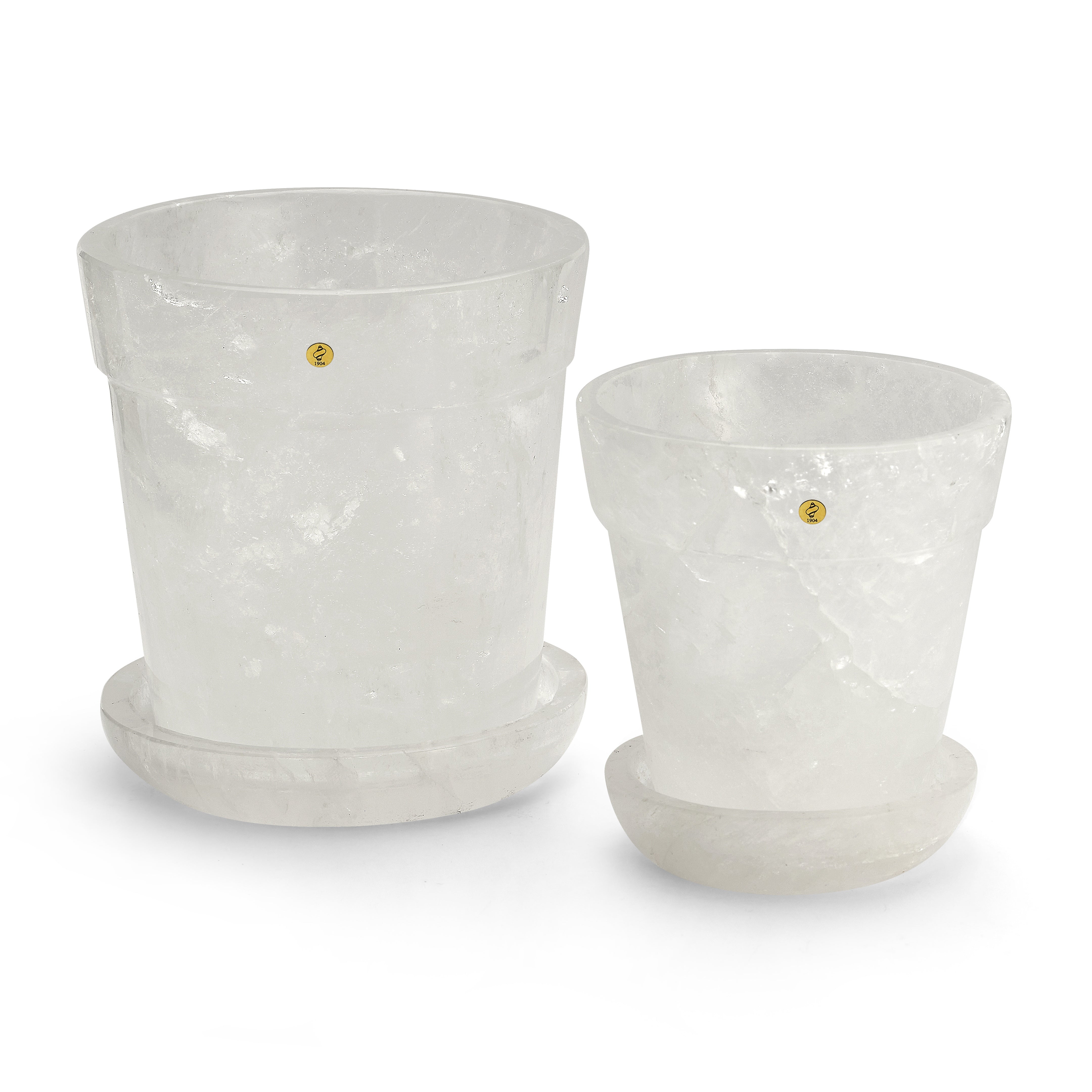 Large and Small Crystal Pots