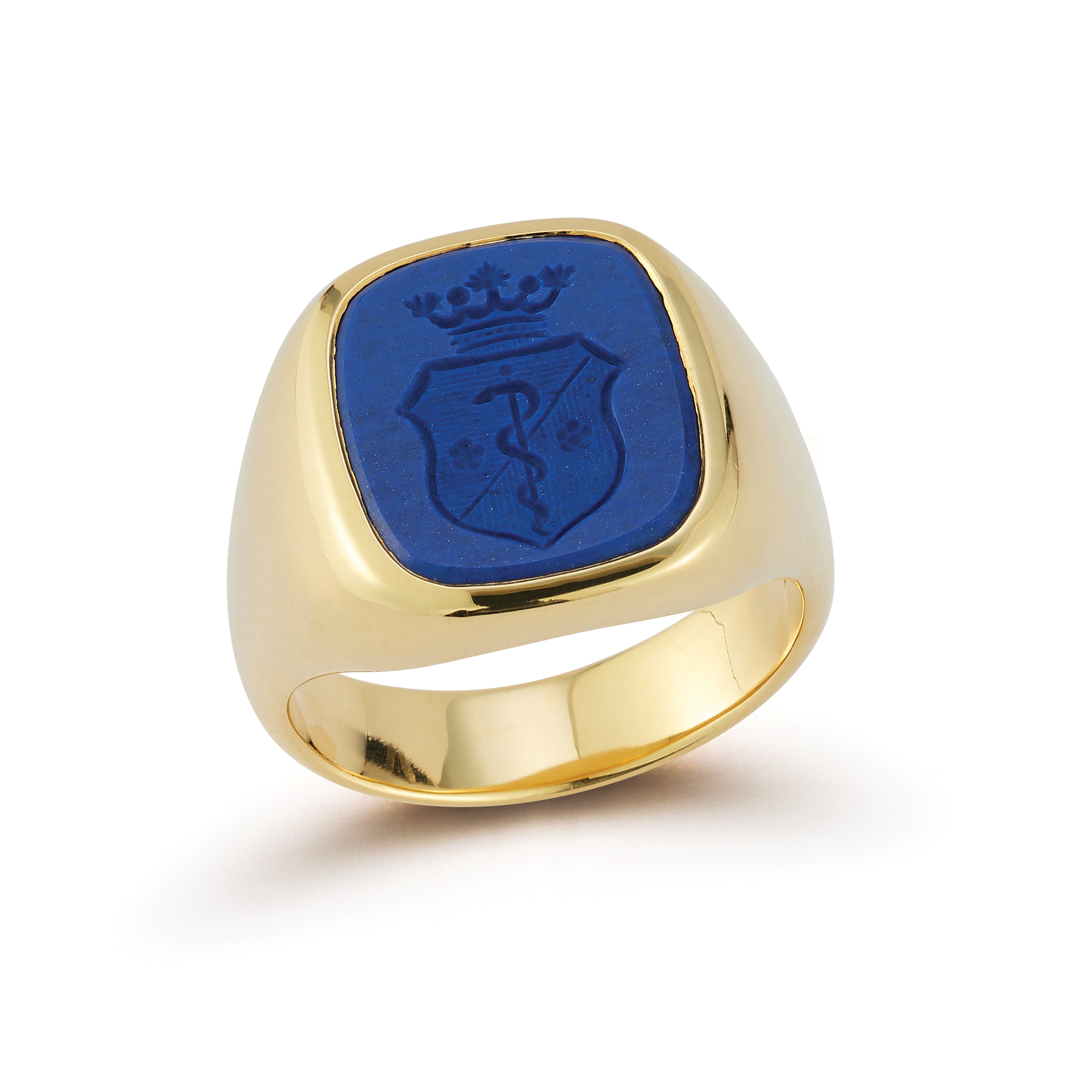 Blue sardonyx hot sale signet ring