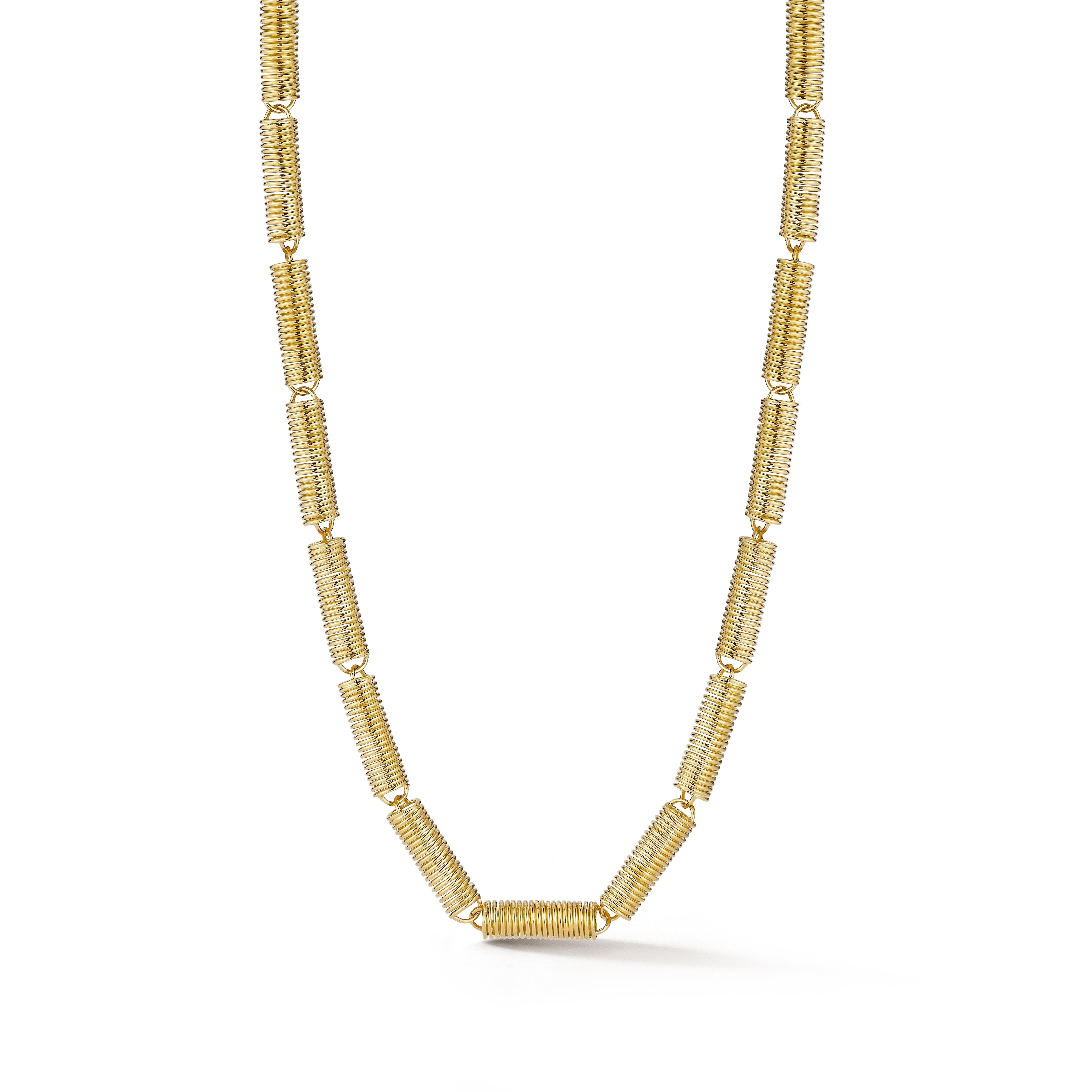 Large Yellow Gold Verona Coil Chain Necklace