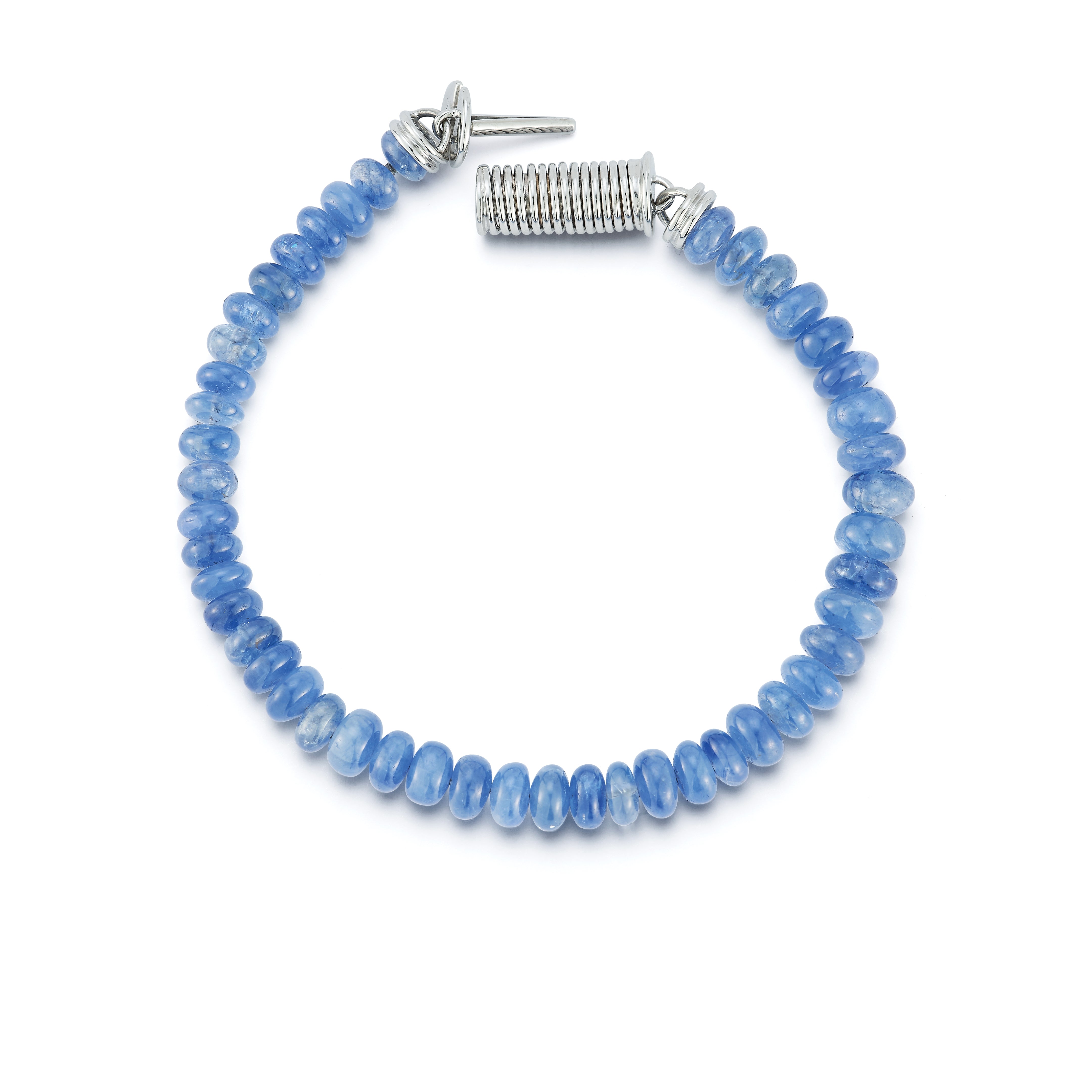Large Sapphire Bead Verona Bracelet Open