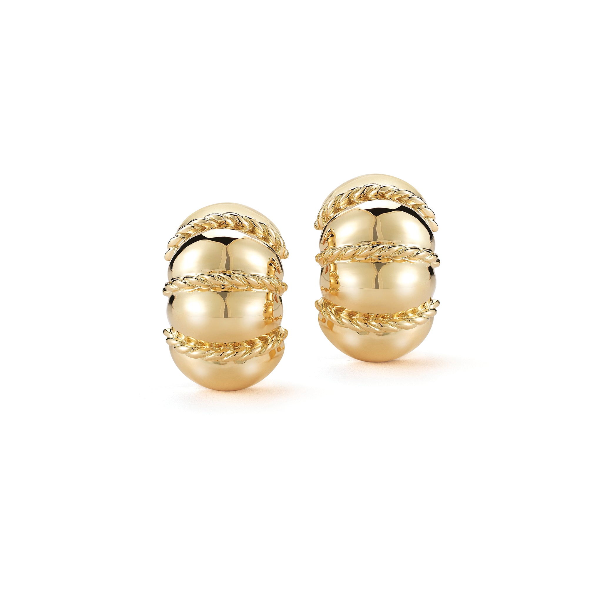 Shrimp Earrings in Yellow Gold