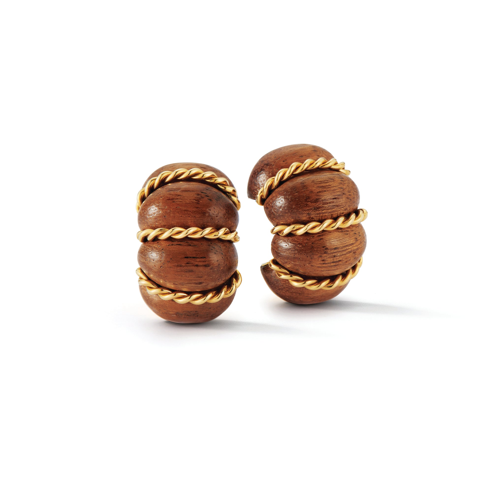 Shrimp Earrings in Wood
