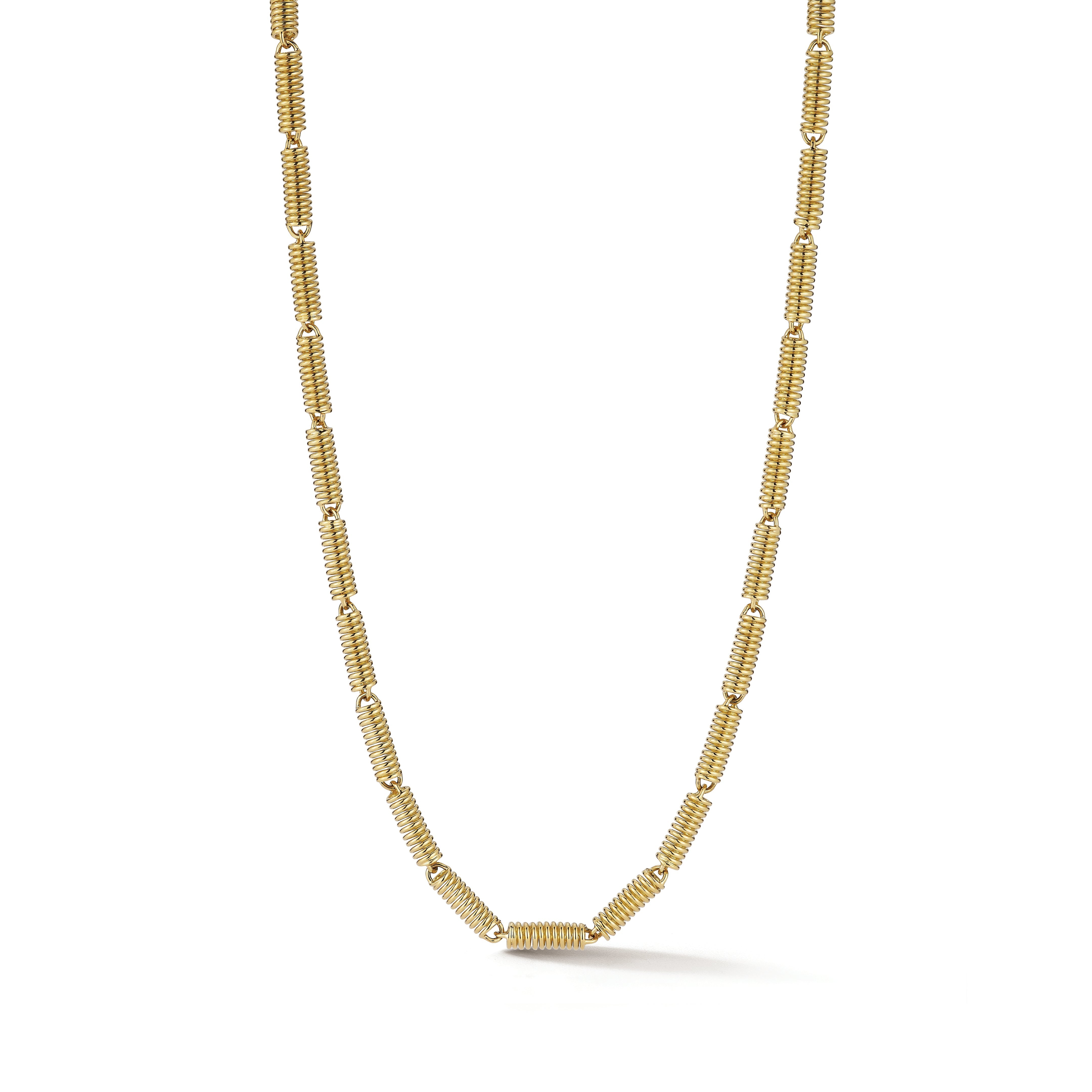 Small Yellow Gold Verona Coil Chain Necklace