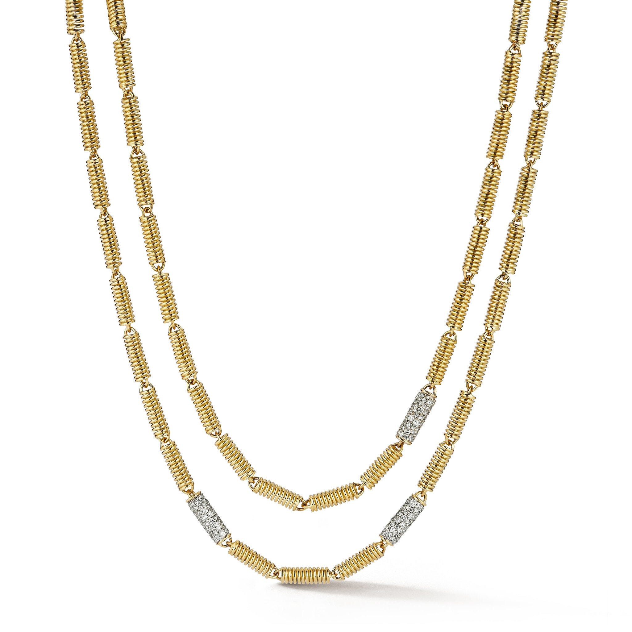 verona chains yellow gold pave diamond 