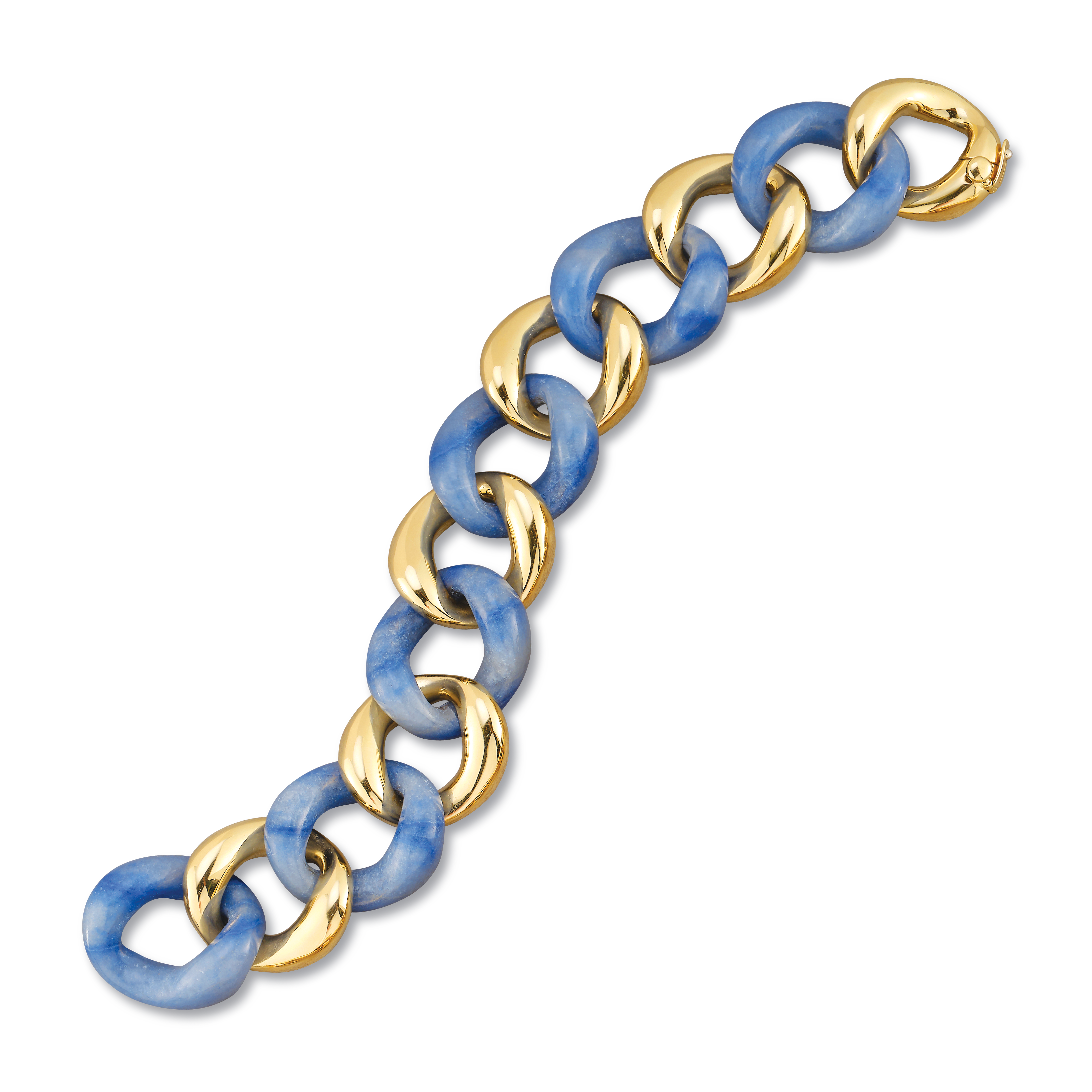 Classic Medium Link Bracelet in Blue Aventurine