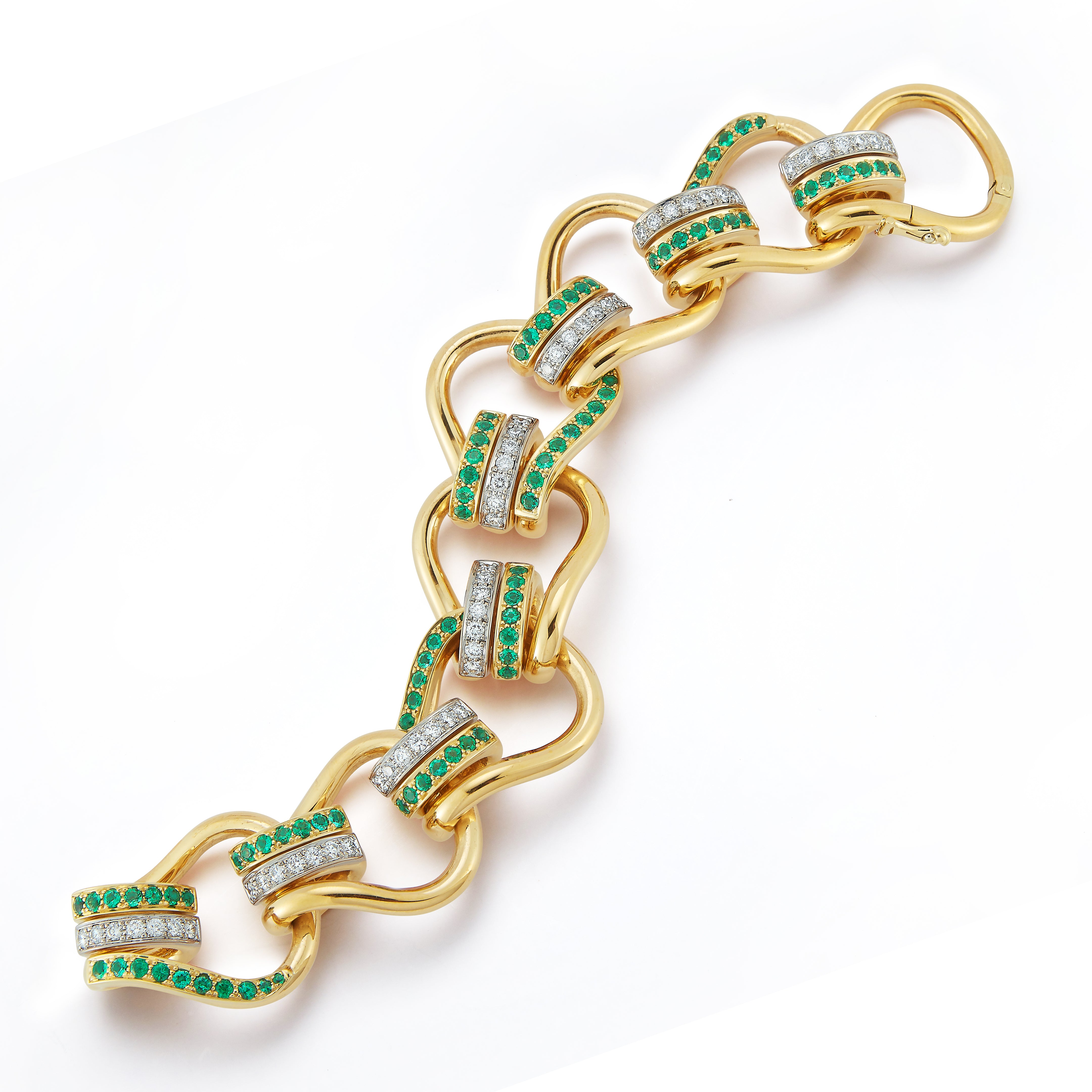 Mousetrap Bracelet in Emerald & Diamond
