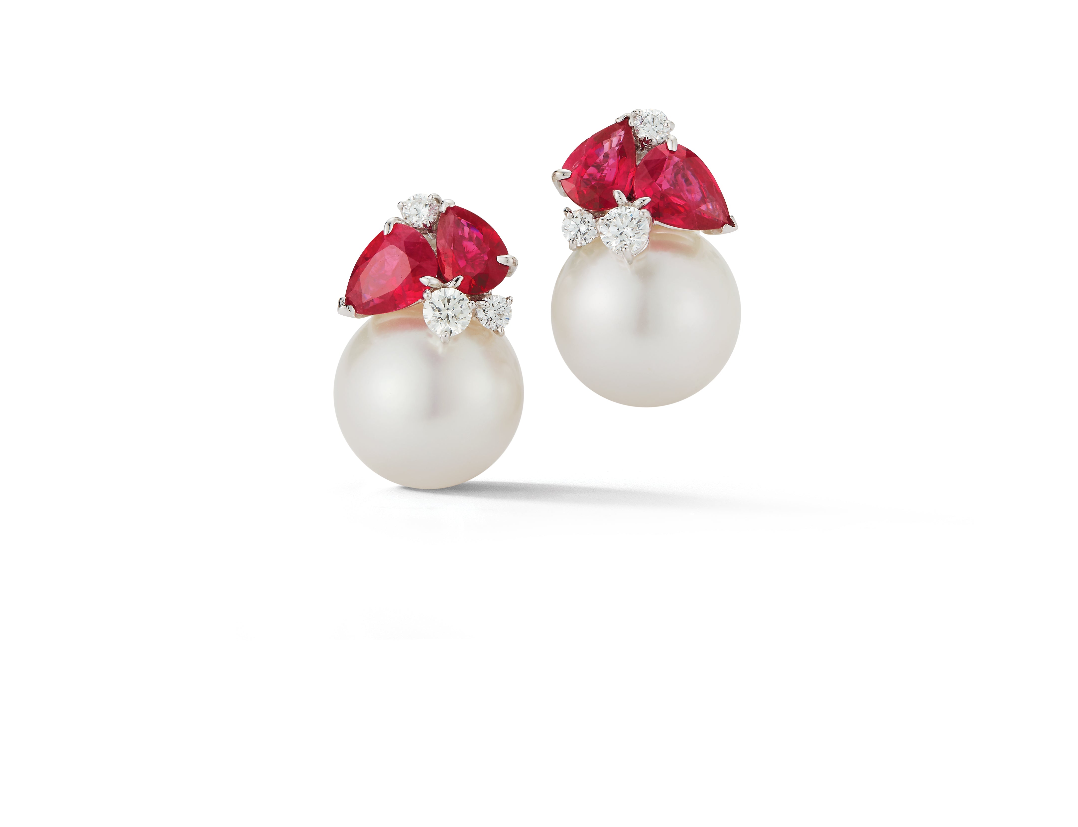 Deauville Earrings in Ruby & Diamond